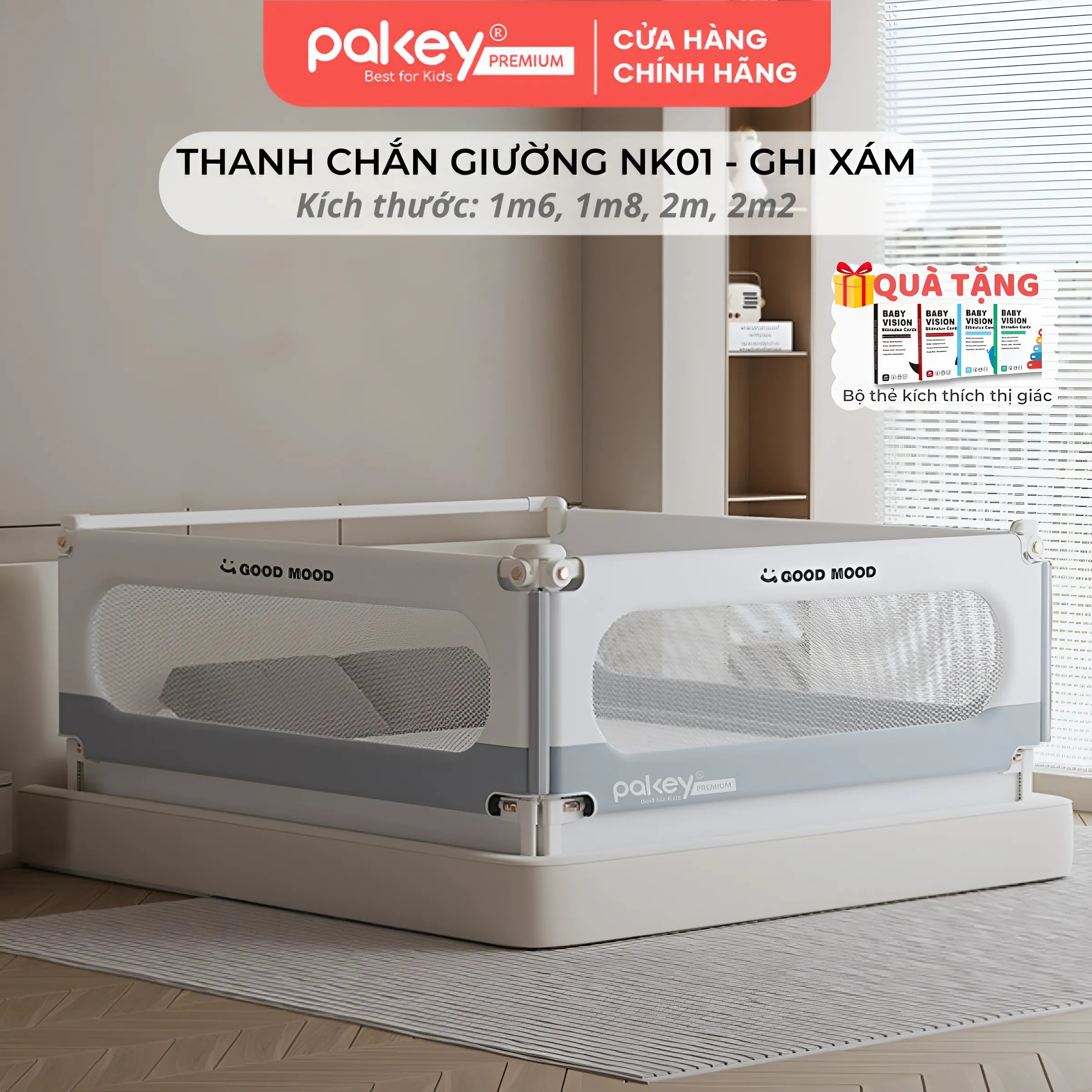 Mô tả Thanh Chắn Giường Gấp Gọn PAKEY NK01 Thiết Kế Nâng Cấp Không Cần Lắp Đặt Chắc Chắn Cho Bé, Chặn Giường Nâng Hạ 1 Bên - 3