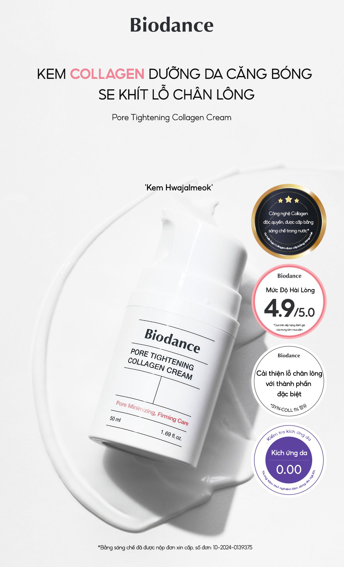 Mô tả BIODANCE Kem Dưỡng Ẩm Collagen Cải Thiện Lỗ Chân Lông Căng Bóng Da Pore Tightening Collagen Cream 50ml - 1