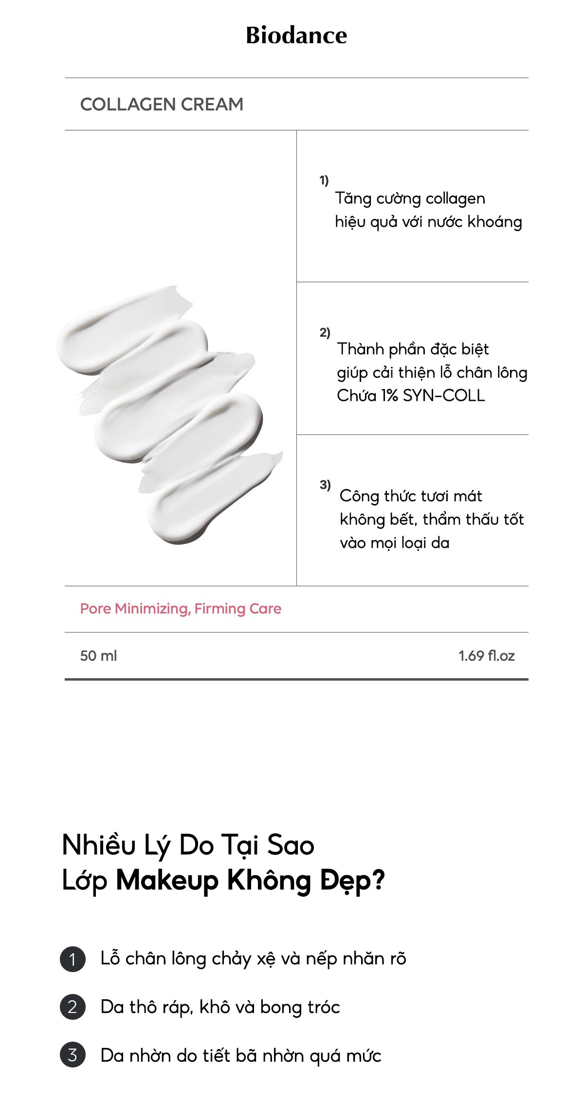 Mô tả BIODANCE Kem Dưỡng Ẩm Collagen Cải Thiện Lỗ Chân Lông Căng Bóng Da Pore Tightening Collagen Cream 50ml - 2