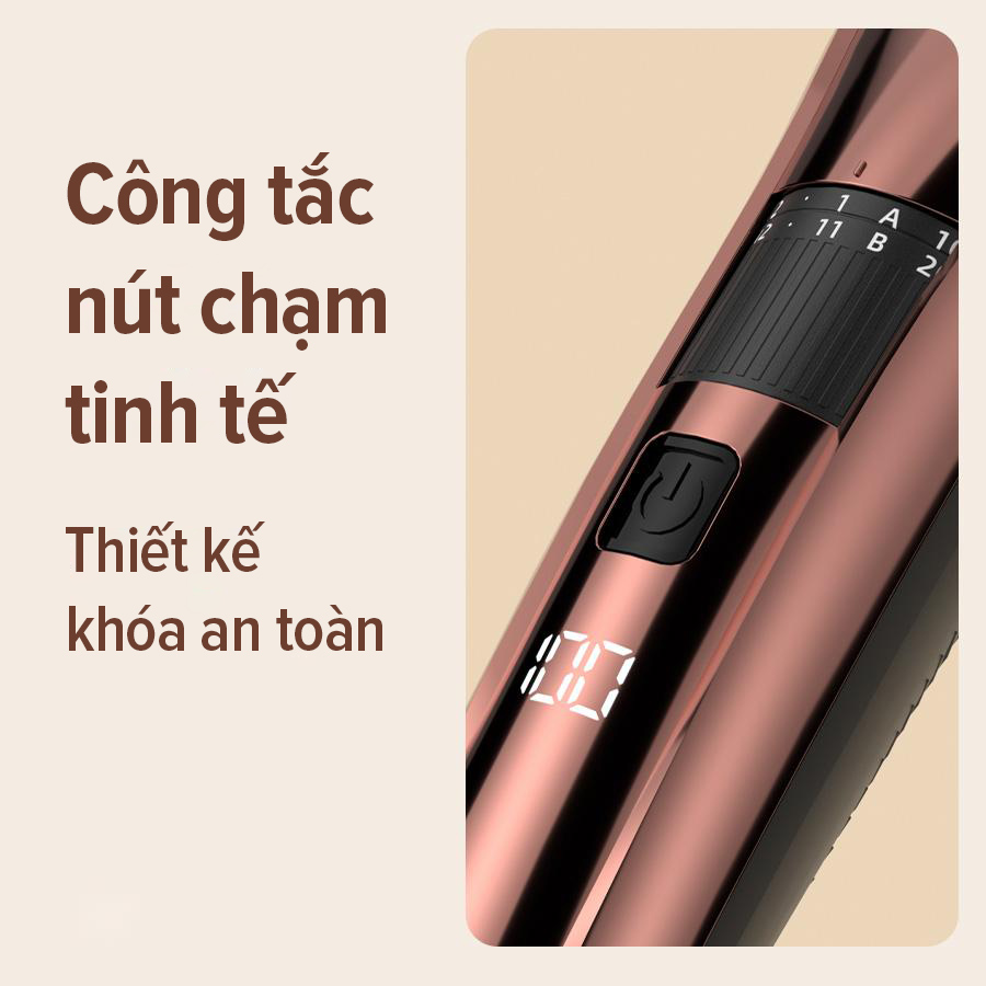 Mô tả Tông đơ cắt tóc điện COCLEAR HC5210, cổng Type-C, lưỡi dao góc nhọn tự mài, 20 mức điều chỉnh. Bảo hành một năm - 10