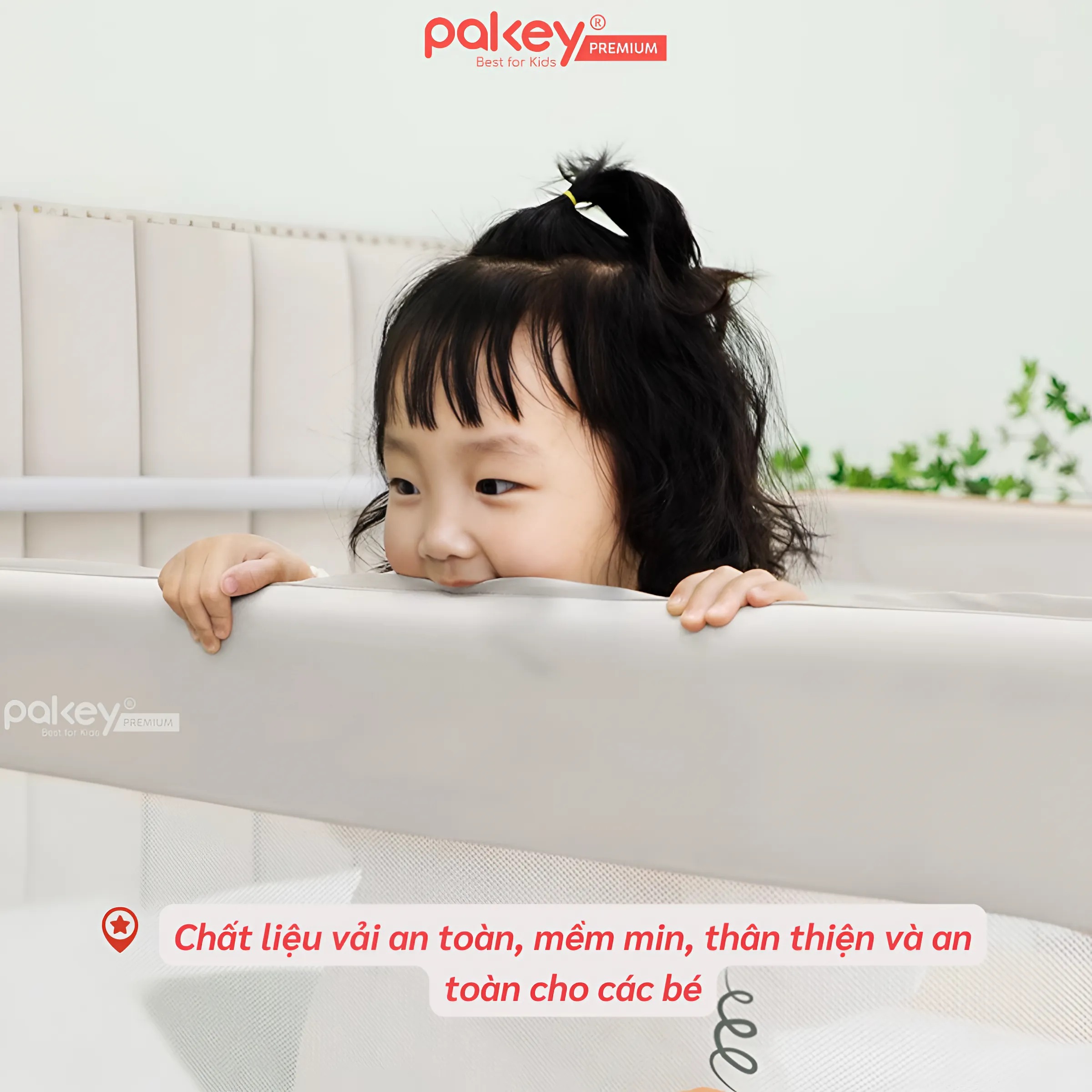 Mô tả Thanh Chắn Giường Gấp Gọn PAKEY NK01 Không Cần Lắp Ráp, Chốt Khóa Vặn An Toàn Cho Bé - Bảo Hành Trọn Đời - 7