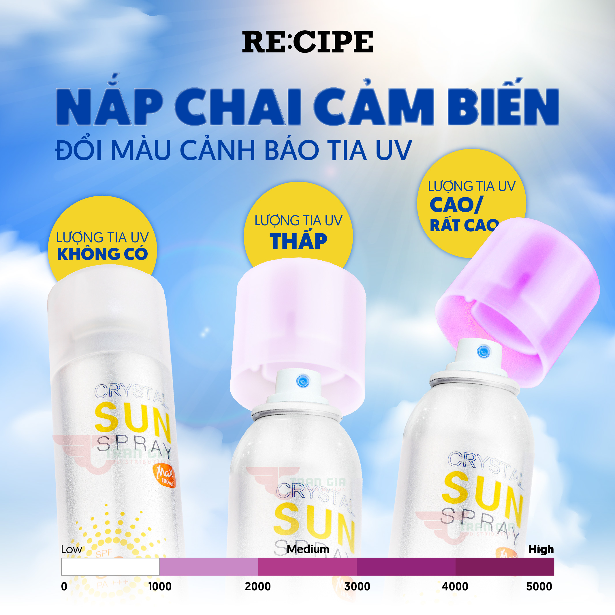 Mô tả Xịt Chống Nắng Crystal Sun RECIPE Spray Hàn Quốc SPF50+ PA+++ 80ml/ 180ml Chống Nắng Cho Mặt & Body - 2