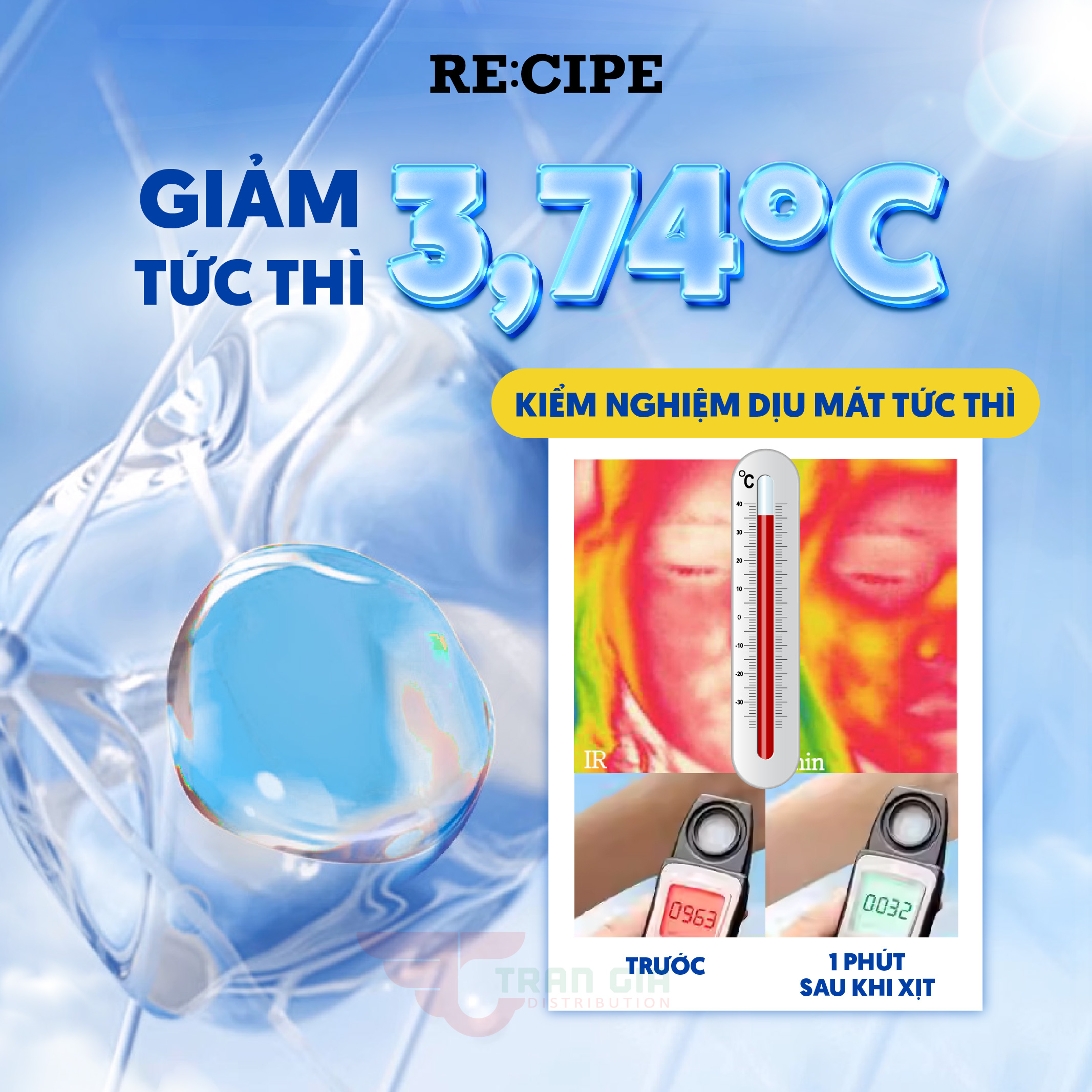 Mô tả Xịt Chống Nắng Crystal Sun RECIPE Spray Hàn Quốc SPF50+ PA+++ 80ml/ 180ml Chống Nắng Cho Mặt & Body - 3