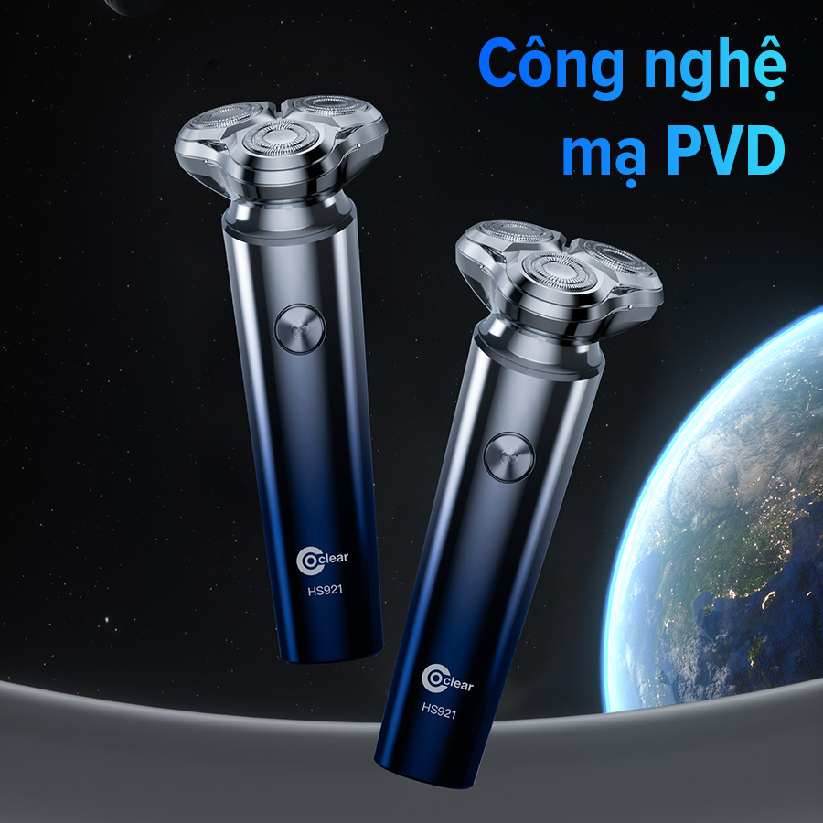 Mô tả máy cạo râu điện Coclear HS921   Lưới dao kép 3D, sạc nhanh USB/type-C, cạo khô hoặc ướt đều được, bảo hành 1 năm - 4