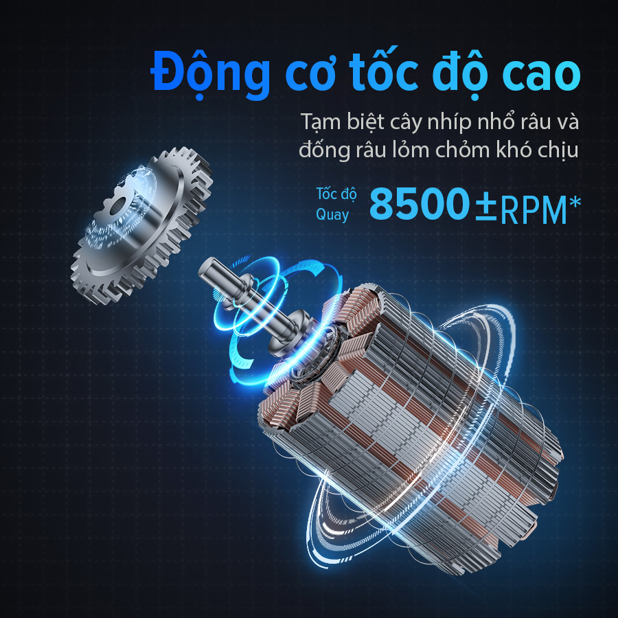 Mô tả máy cạo râu điện Coclear HS921   Lưới dao kép 3D, sạc nhanh USB/type-C, cạo khô hoặc ướt đều được, bảo hành 1 năm - 9