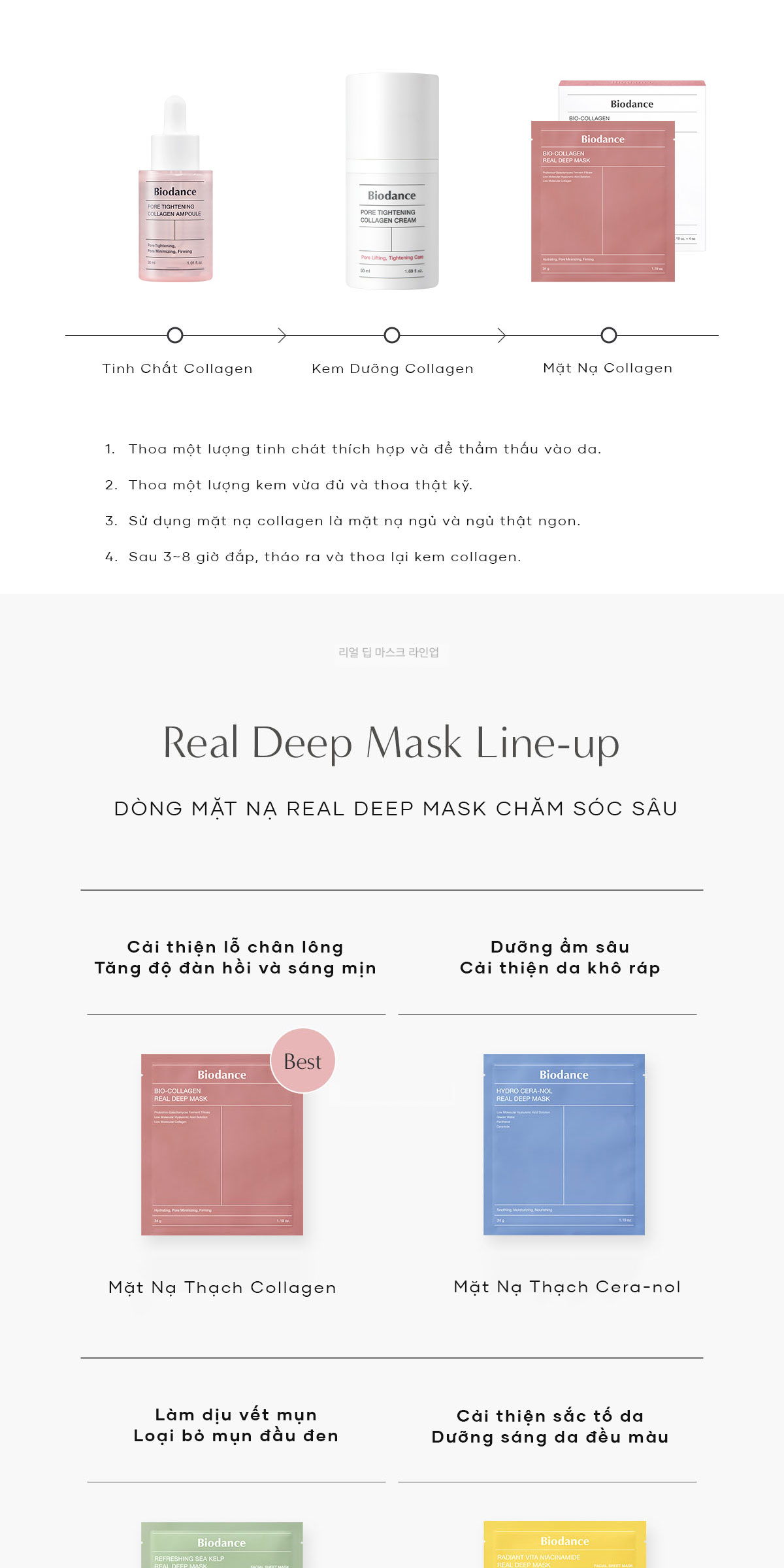 Mô tả BIODANCE Mặt Nạ Thạch Collagen Cấp Ẩm Thu Nhỏ Lỗ Chân Lông Hydro-gel Mask 34g - 11