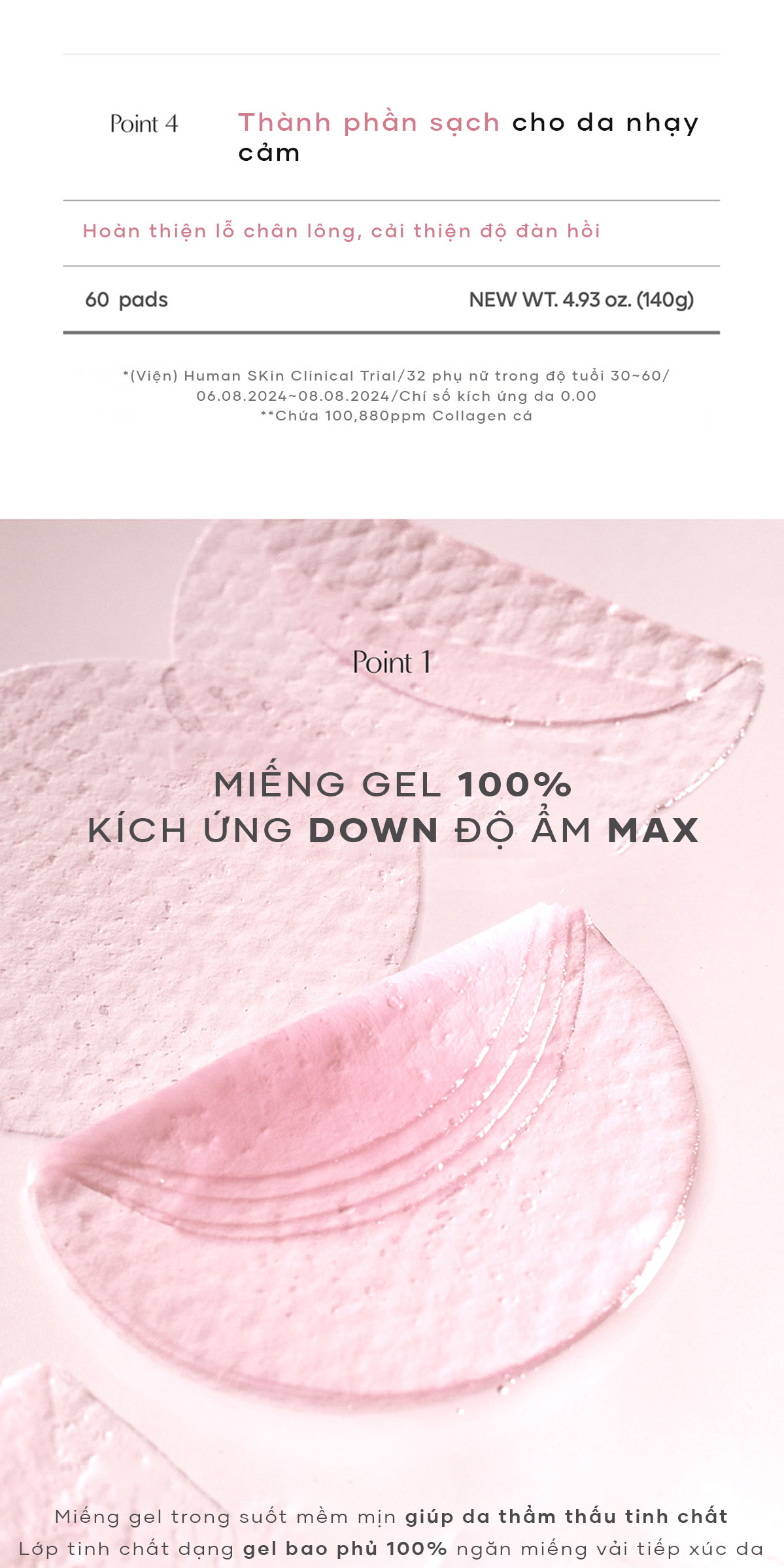 Mô tả BIODANCE Toner Pad Dạng Gel Collagen Tăng Cường Đàn Hồi Da Dưỡng Ẩm Thu Nhỏ Lỗ Chân Lông 140g - 6