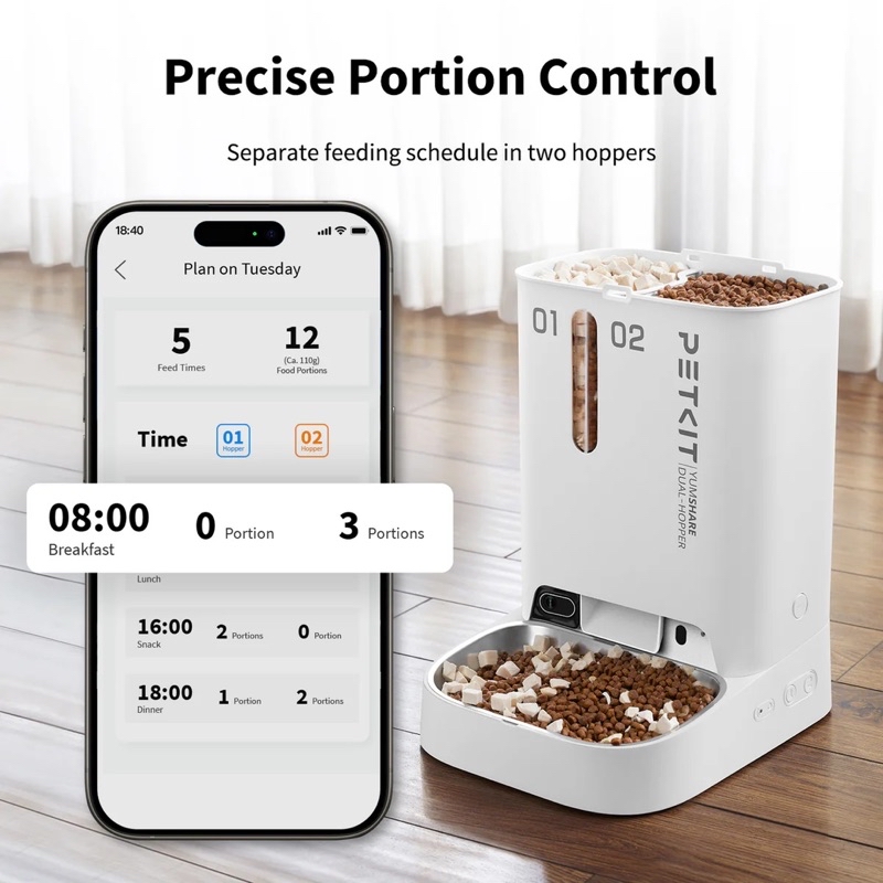 Mô tả Máy ăn Petkit Yumshare Camera 2 ngăn - 1
