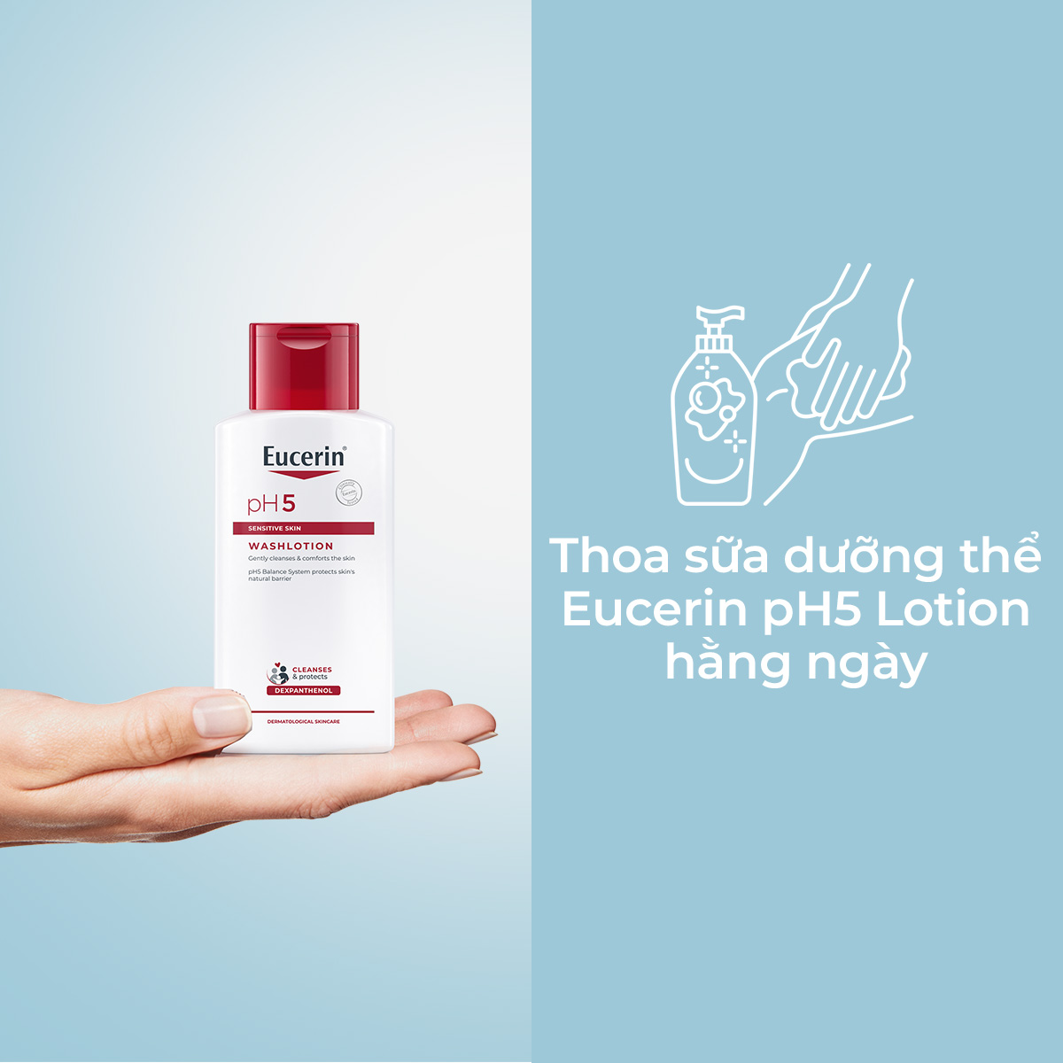 Mô tả Sữa dưỡng thể cho da khô nhạy cảm Eucerin pH5 Lotion 250ml - 3