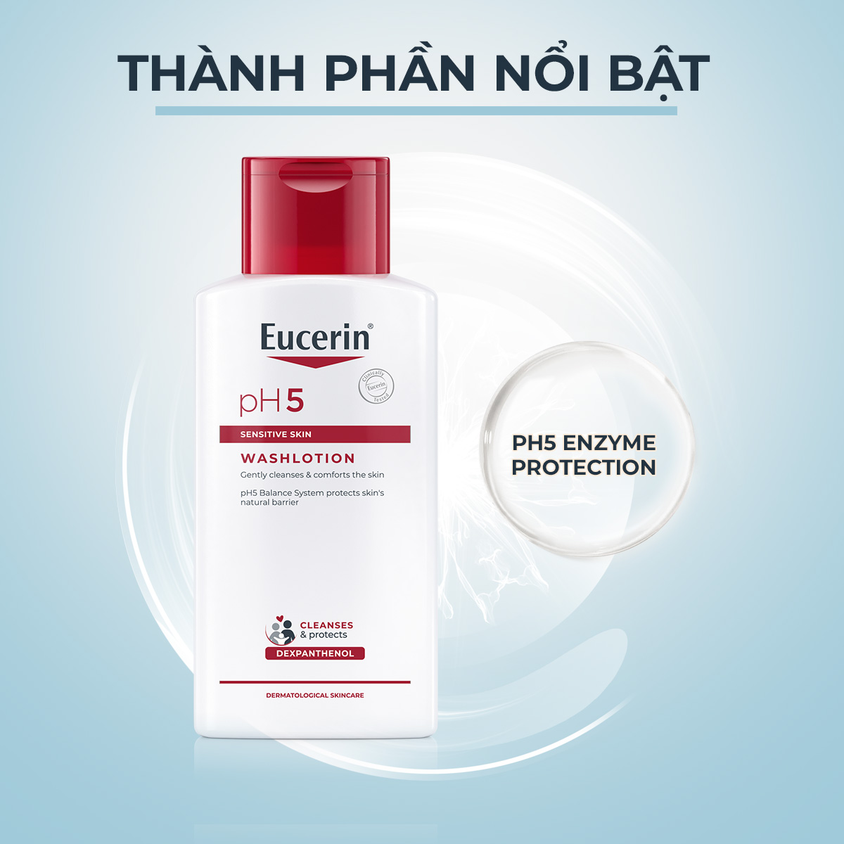 Mô tả Sữa dưỡng thể cho da khô nhạy cảm Eucerin pH5 Lotion 250ml - 1