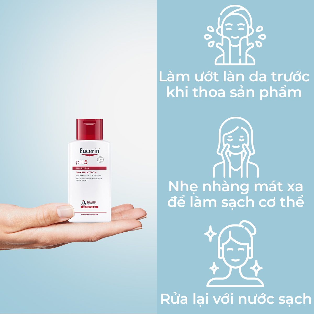 Mô tả Sữa tắm cho da cơ thể nhạy cảm Eucerin pH5 Sensitive Skin Washlotion 200ml - 3