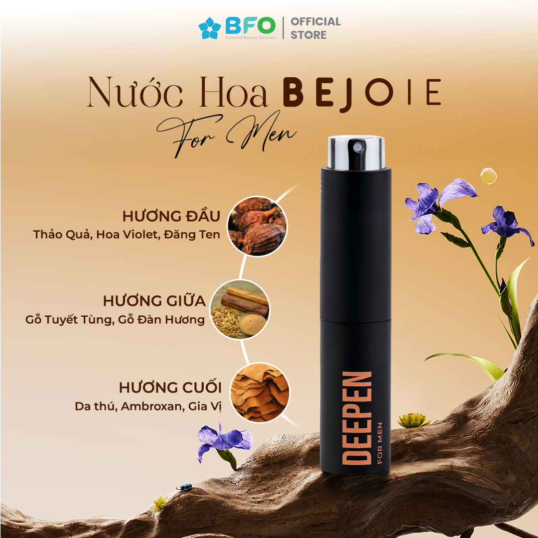 Mô tả Nước Hoa Nam Thơm Lâu Mini Hương Thơm Thanh Lịch BFO Bejoie 10ml - 3