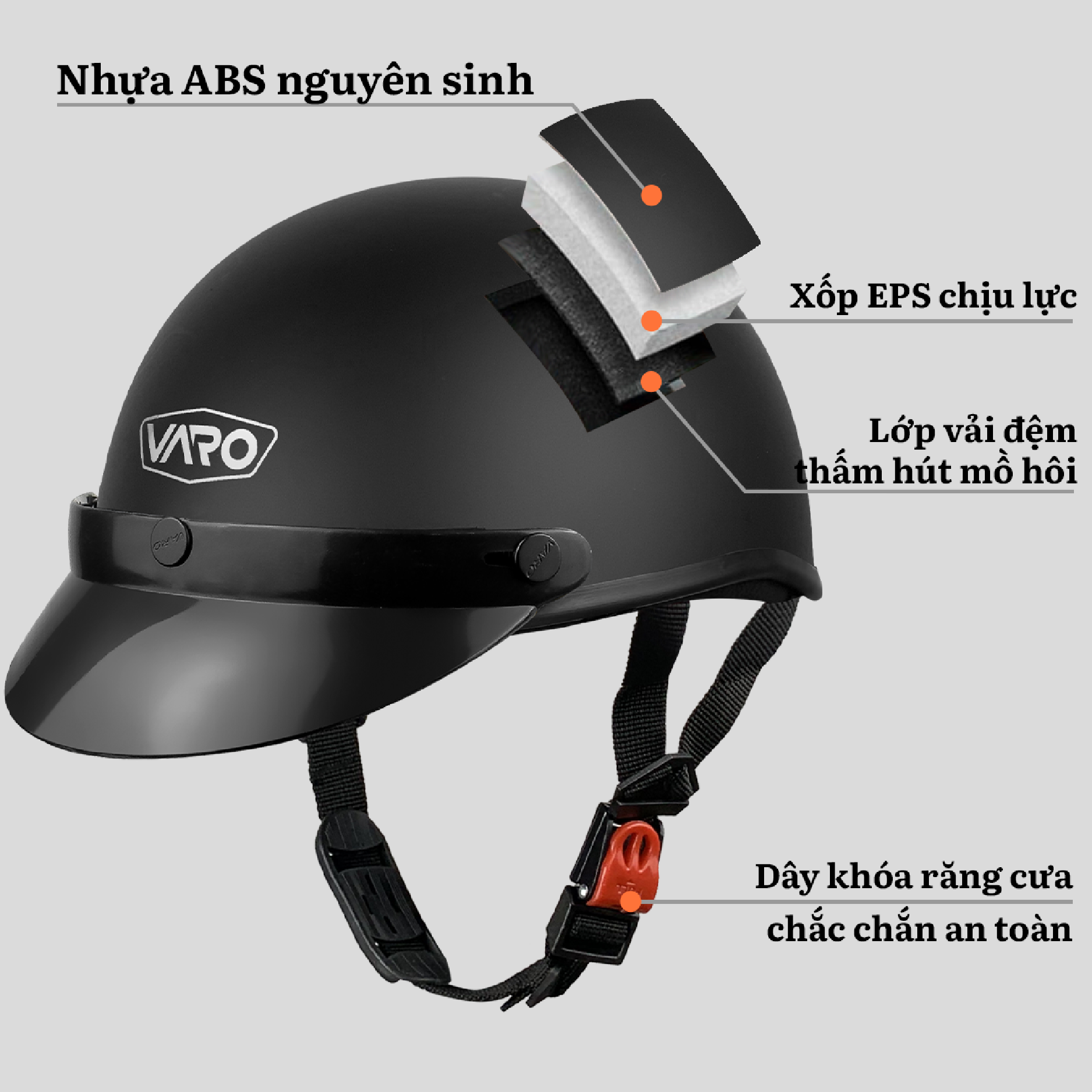 Mũ VARO nhiều góc độ