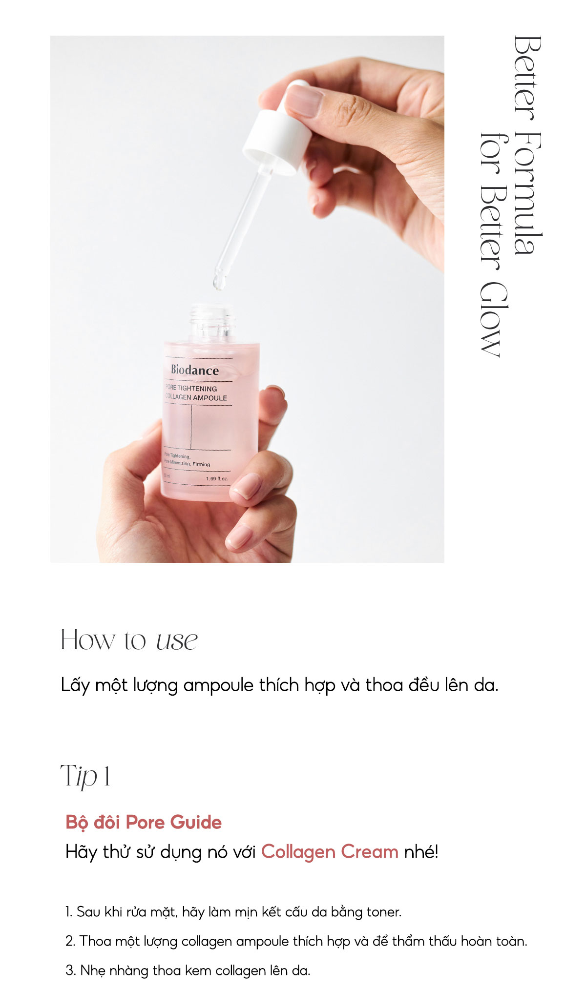 Mô tả BIODANCE Tinh chất Collagen Thu Nhỏ Lỗ Chân Lông Cải Thiện Độ Đàn Hồi Da Pore Tightening Collagen Ampoule 50ml - 9