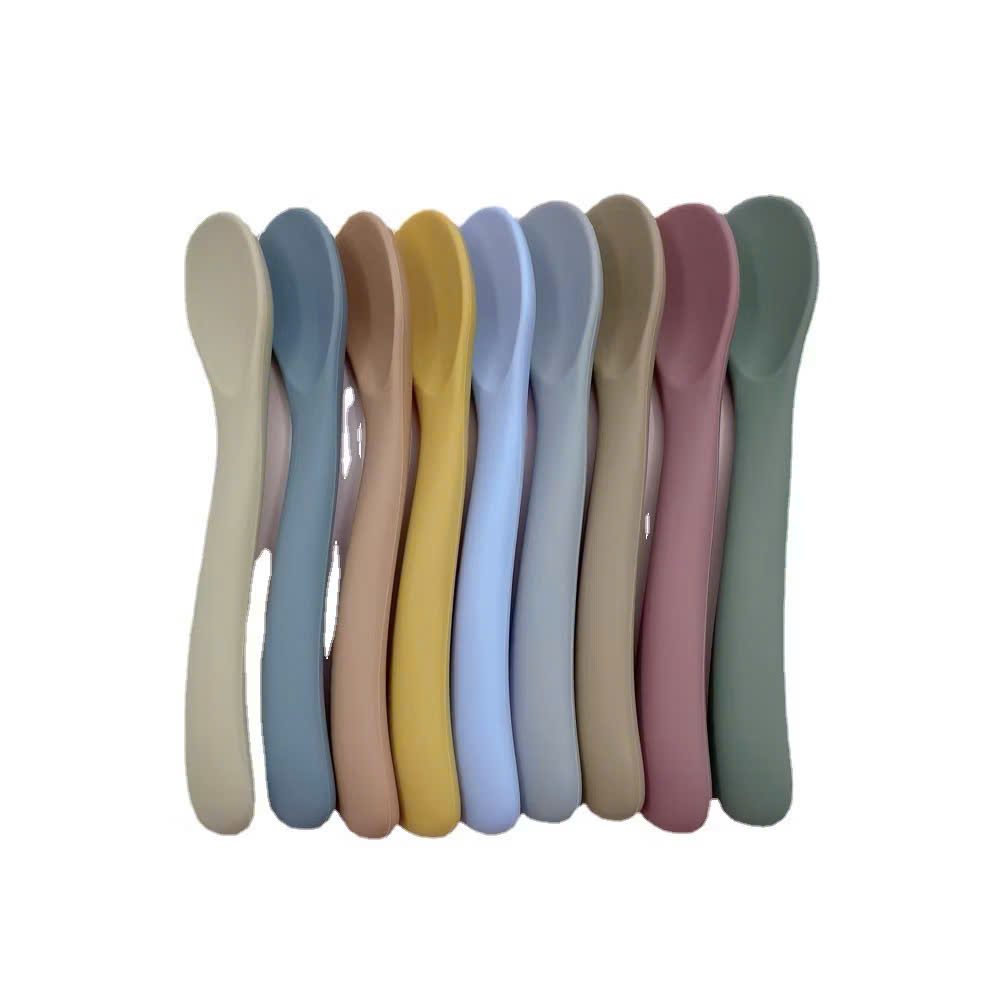 Mô tả Thìa, muỗng ăn dặm silicon đúc nguyên khối cho bé KidAndMom siêu mềm cho bé không chứa BPA an toàn - 3