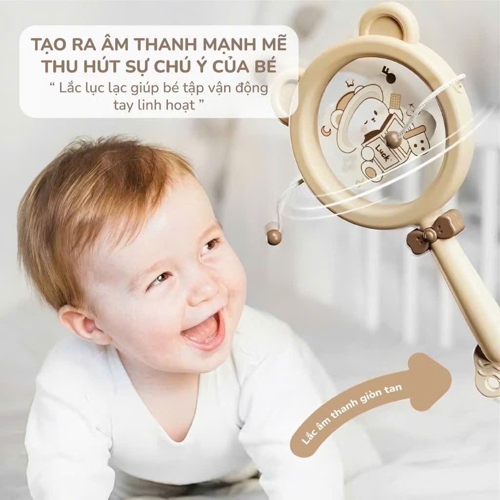 Mô tả Đồ Chơi Xúc Xắc Âm Thanh Cho Bé 6 chi tiết Hình Gấu,Thỏ KidAndMom Nhựa nguyên sinh an toàn cho bé - 4