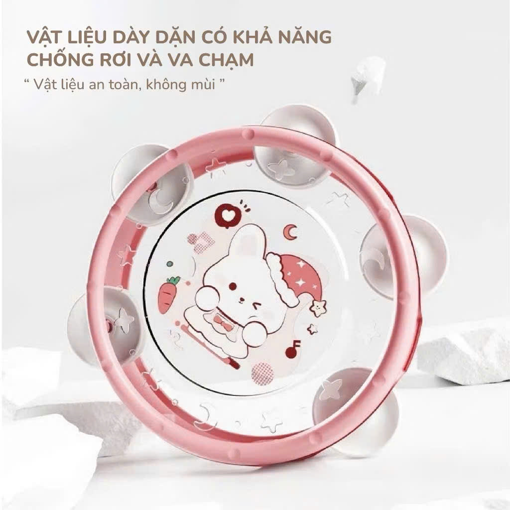 Mô tả Đồ Chơi Xúc Xắc Âm Thanh Cho Bé 6 chi tiết Hình Gấu,Thỏ KidAndMom Nhựa nguyên sinh an toàn cho bé - 5