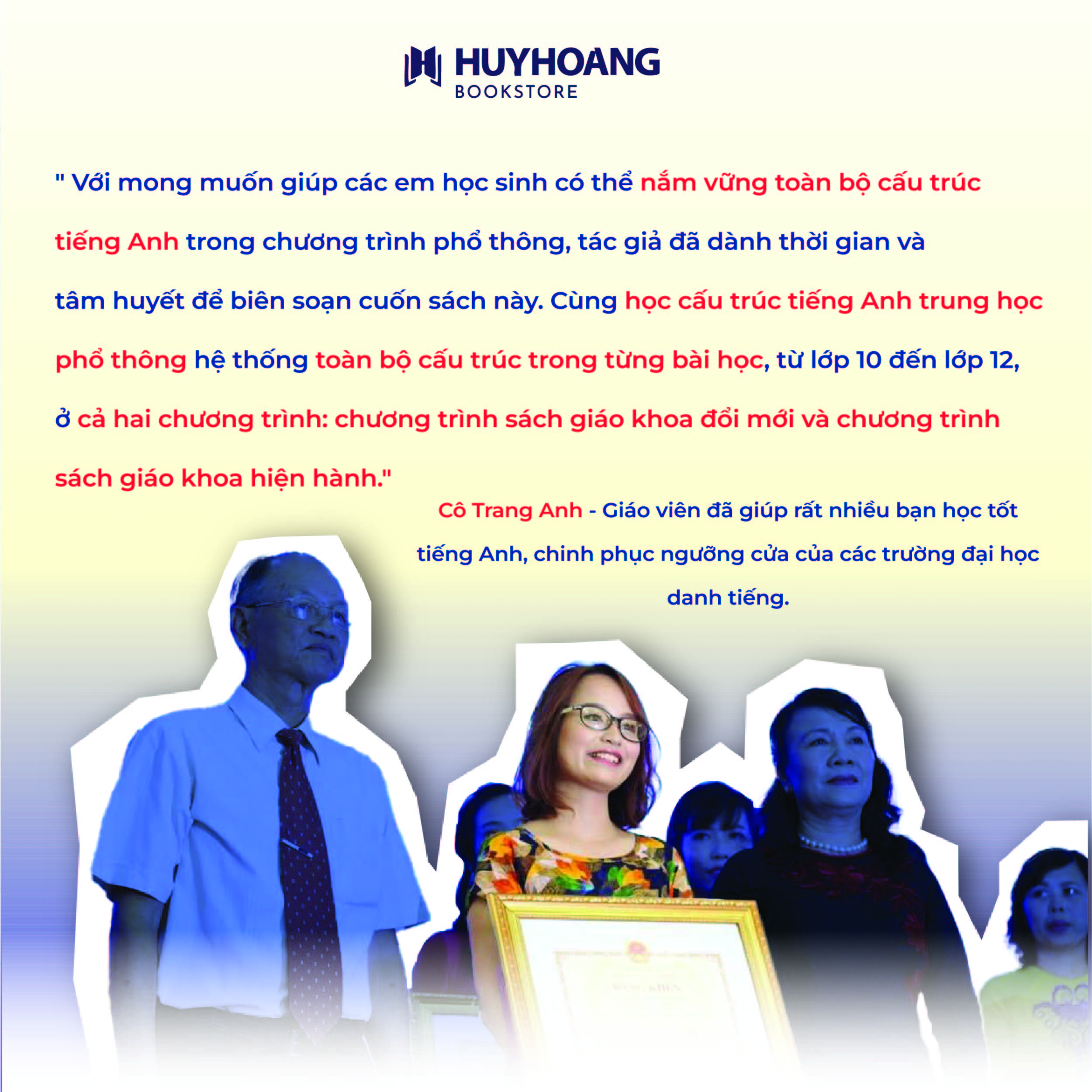 Mô tả Sách - Cùng Học Cấu Trúc Tiếng Anh Trung Học Phổ Thông, tự học tiếng anh, Huy Hoàng Bookstore - 3