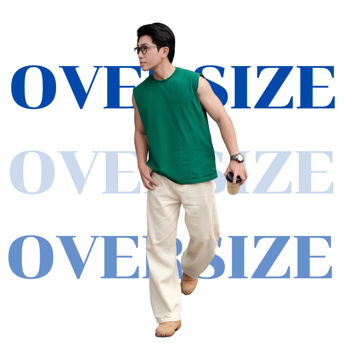 Mô tả Áo Tanktop Ba Lỗ Nam AKUBA Cổ Tròn Form Regular Cotton 100% Sợi Tự Nhiên Thoáng Mát | 01JE1079 - 3