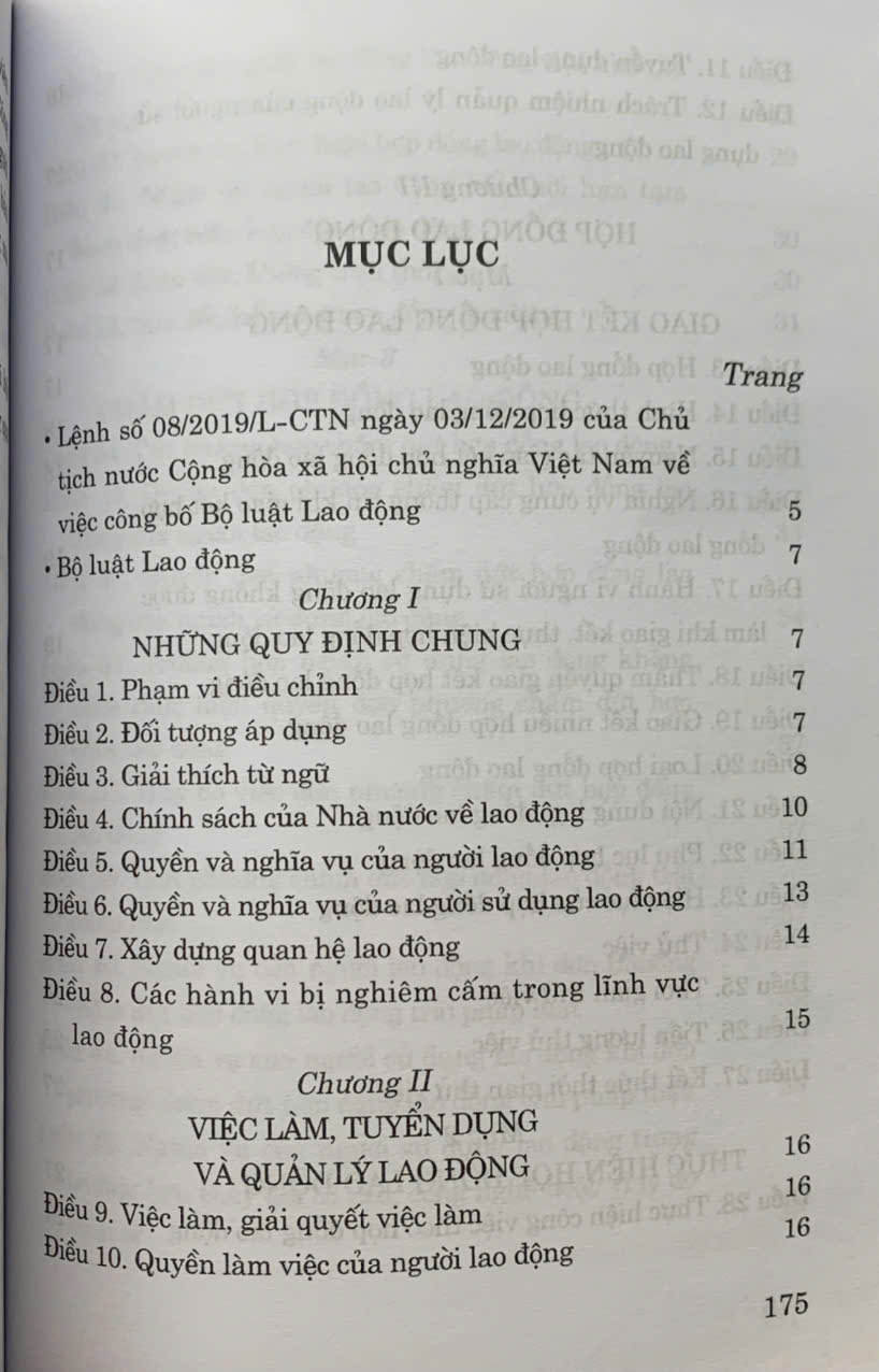 Mô tả Sách- Bộ luật lao động (Hiện hành) - 3