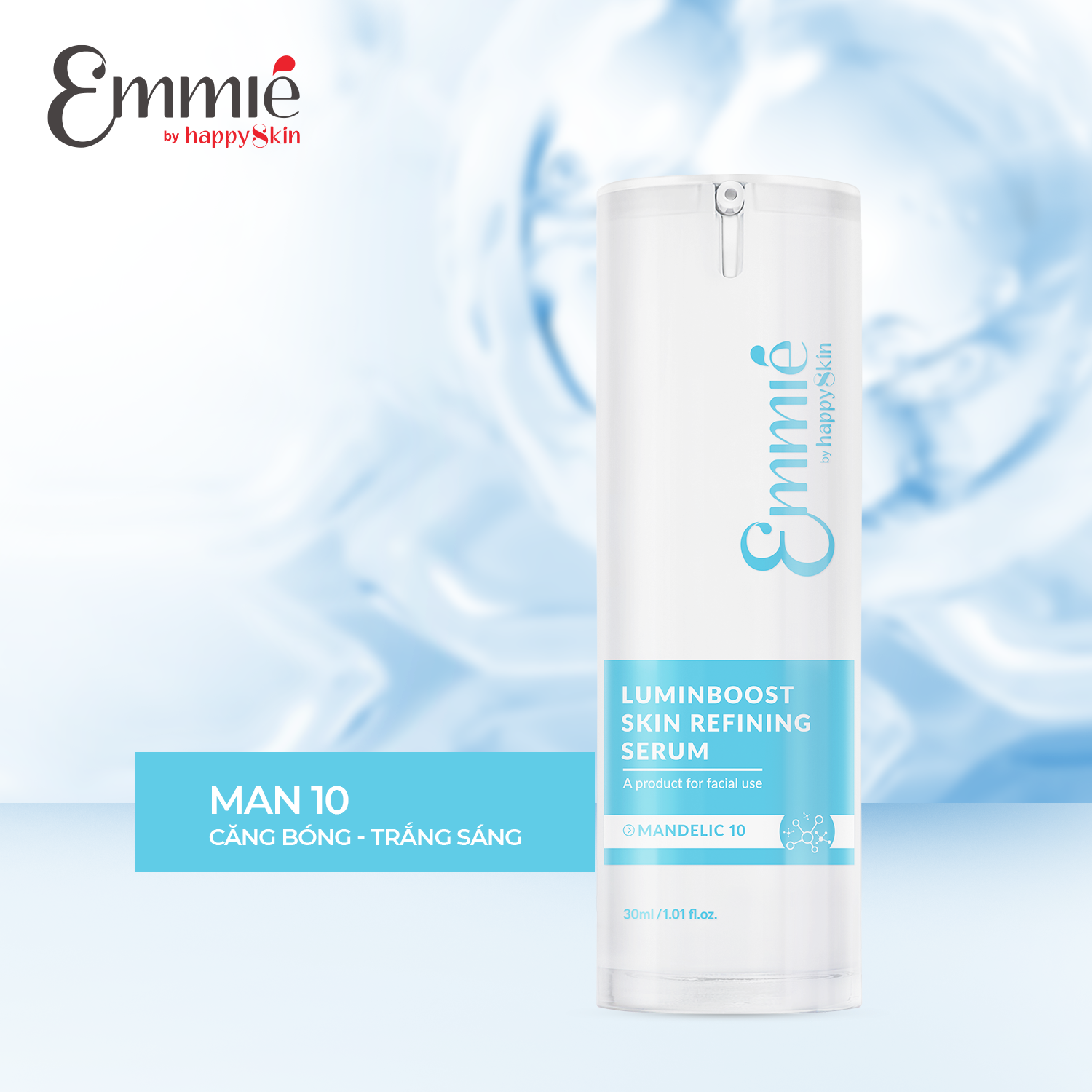 Mô tả Tinh chất trẻ hóa căng bóng da 10% Mandelic Acid Luminboost Skin Refining serum 30ml - 1