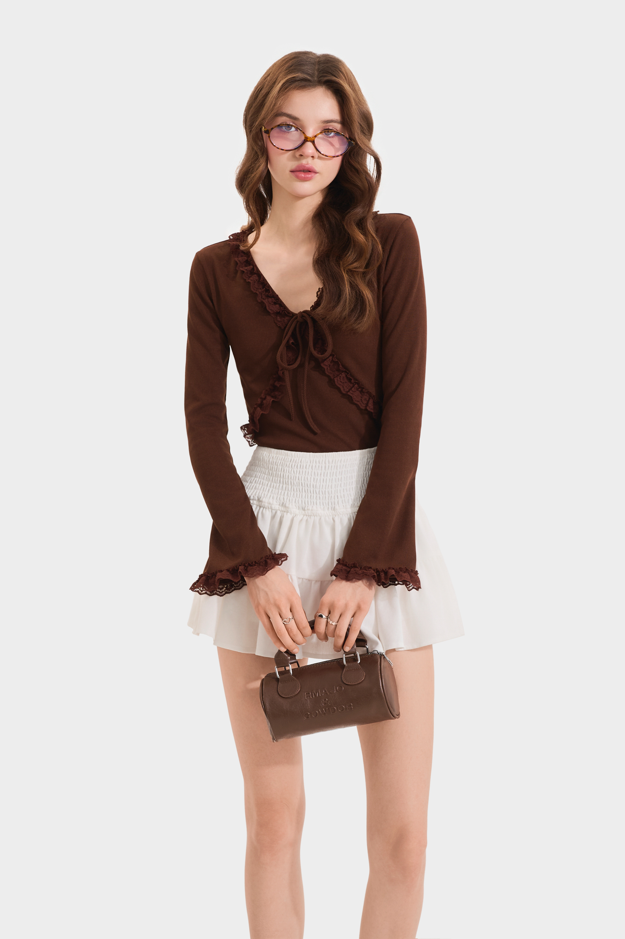Mô tả Áo Thun Kiểu Nữ MARC FASHION Form Ôm Tay Dài  Phối Viền - FAQH100524 - 1
