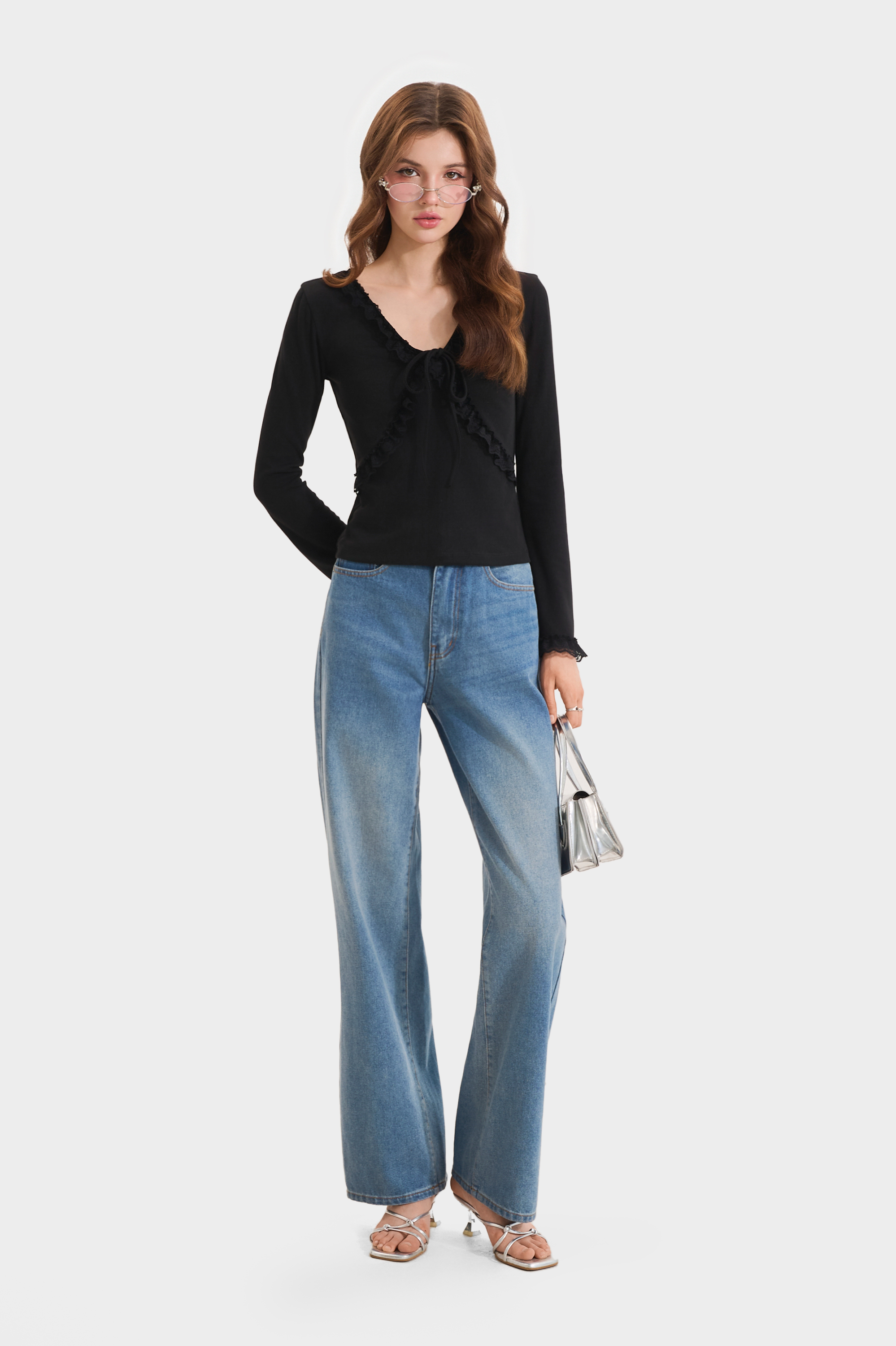 Mô tả Áo Thun Kiểu Nữ MARC FASHION Form Ôm Tay Dài  Phối Viền - FAQH100524 - 6
