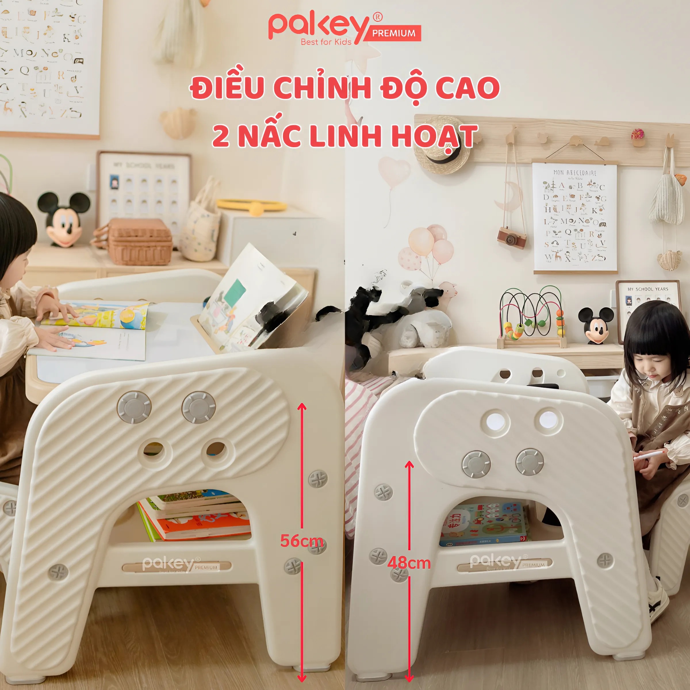 Mô tả Bộ Bàn Ghế Pakey Đa Năng Tích Hợp Nhiều Trò Chơi Cho Bé, Bàn Học Có Bảng Vẽ, Hộc Bàn Lớn Cho Trẻ Em - 8