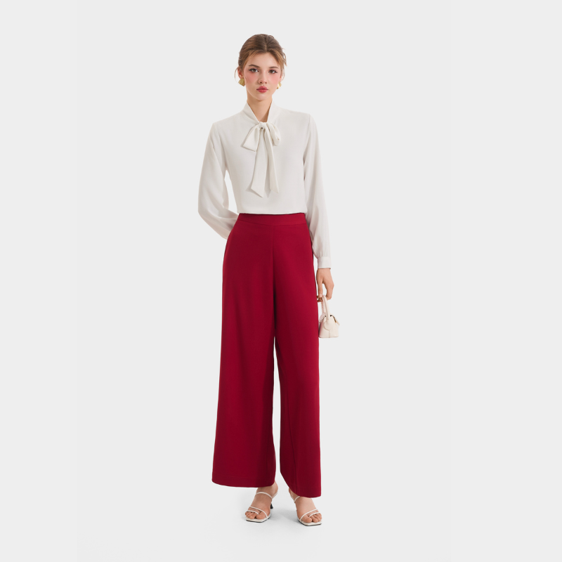 Mô tả Quần nữ MARC FASHION ống suông lưng cao dây kéo sau CBMH049721 - 1