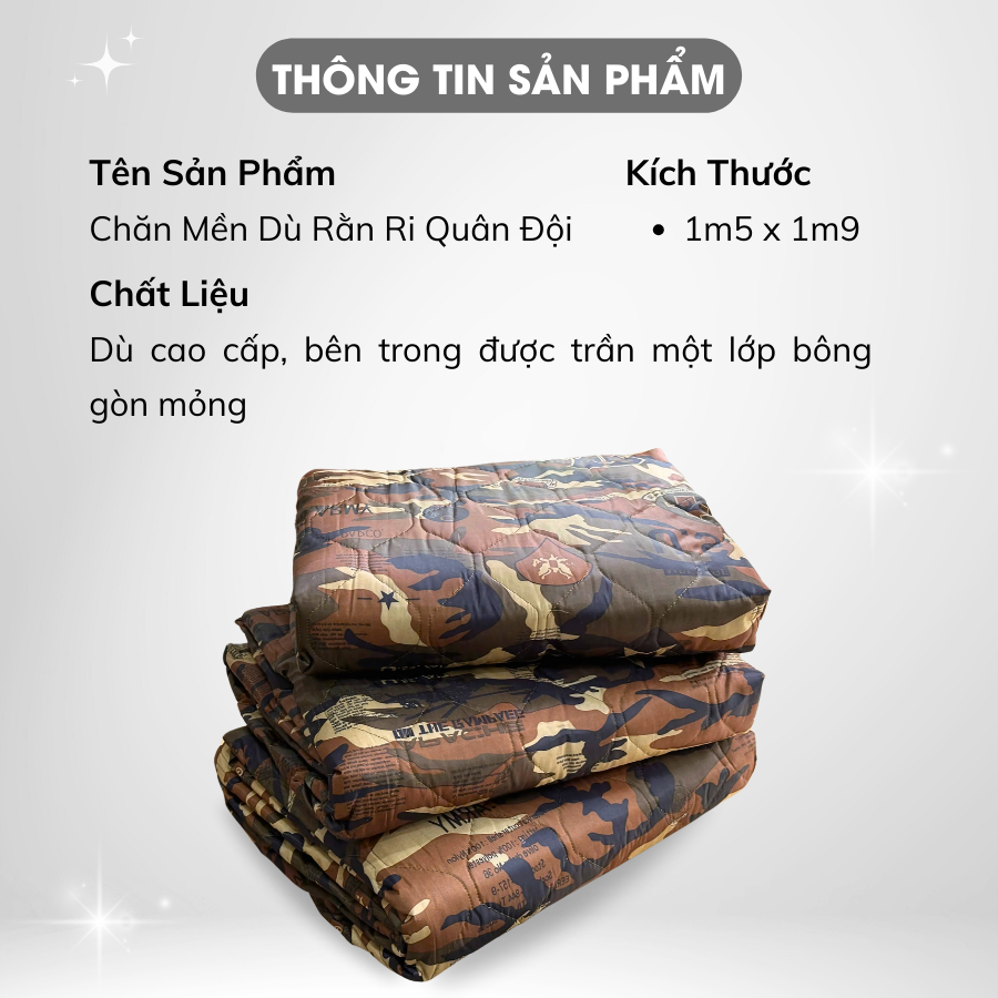Mô tả Chăn Vải Dù Rằn Ri Quân Đội Cao Cấp Mền Ngủ Gấp Gọn Tiện Lợi Mỏng Mát Cho Mùa Hè Văn Phòng Đi Du Lịch Xe Khách 1m5x1m9 - 2