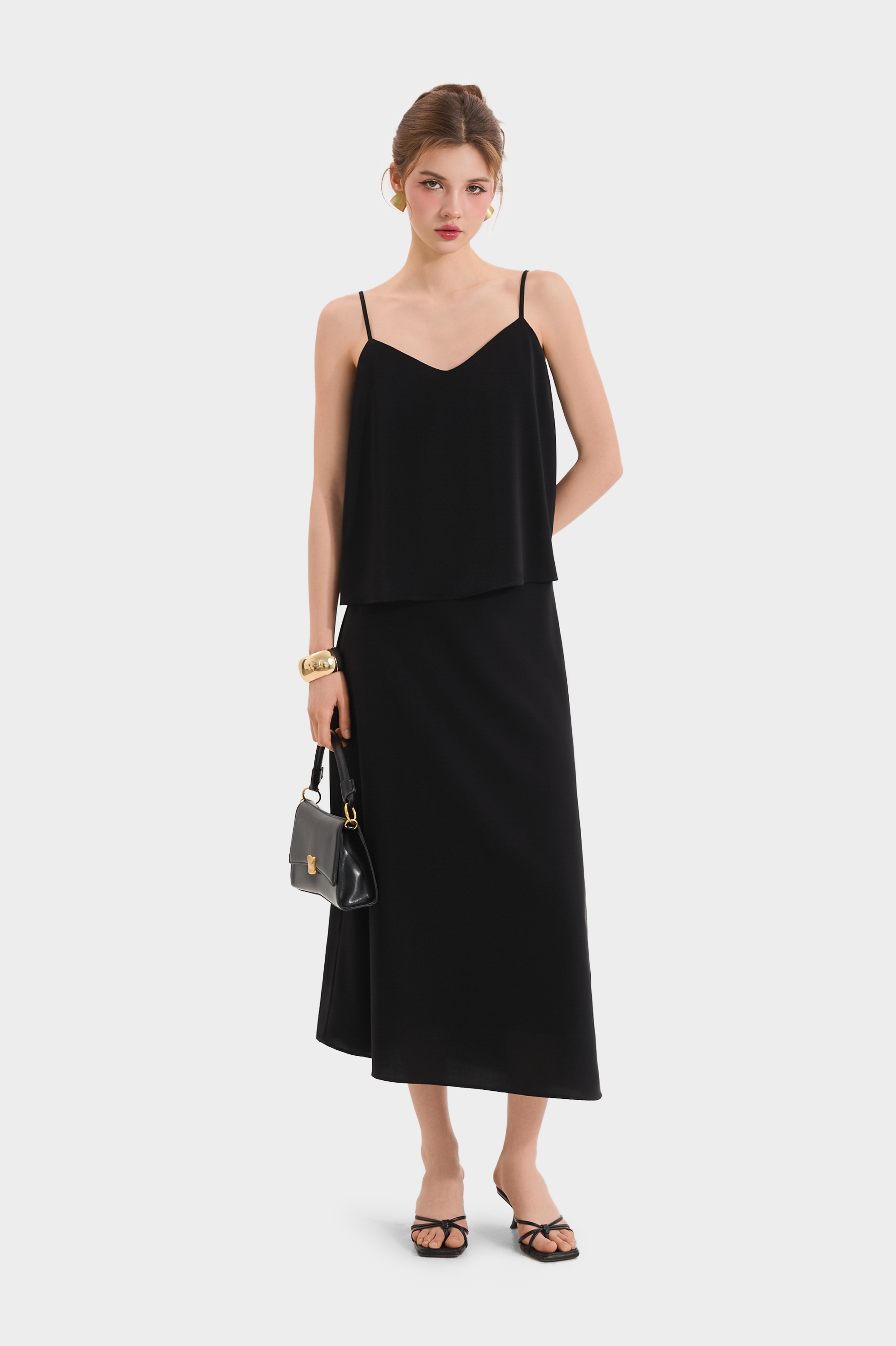 Mô tả Váy Dài Trơn Kiểu Nữ MARC FASHION Form A - CBNH063624 - 1