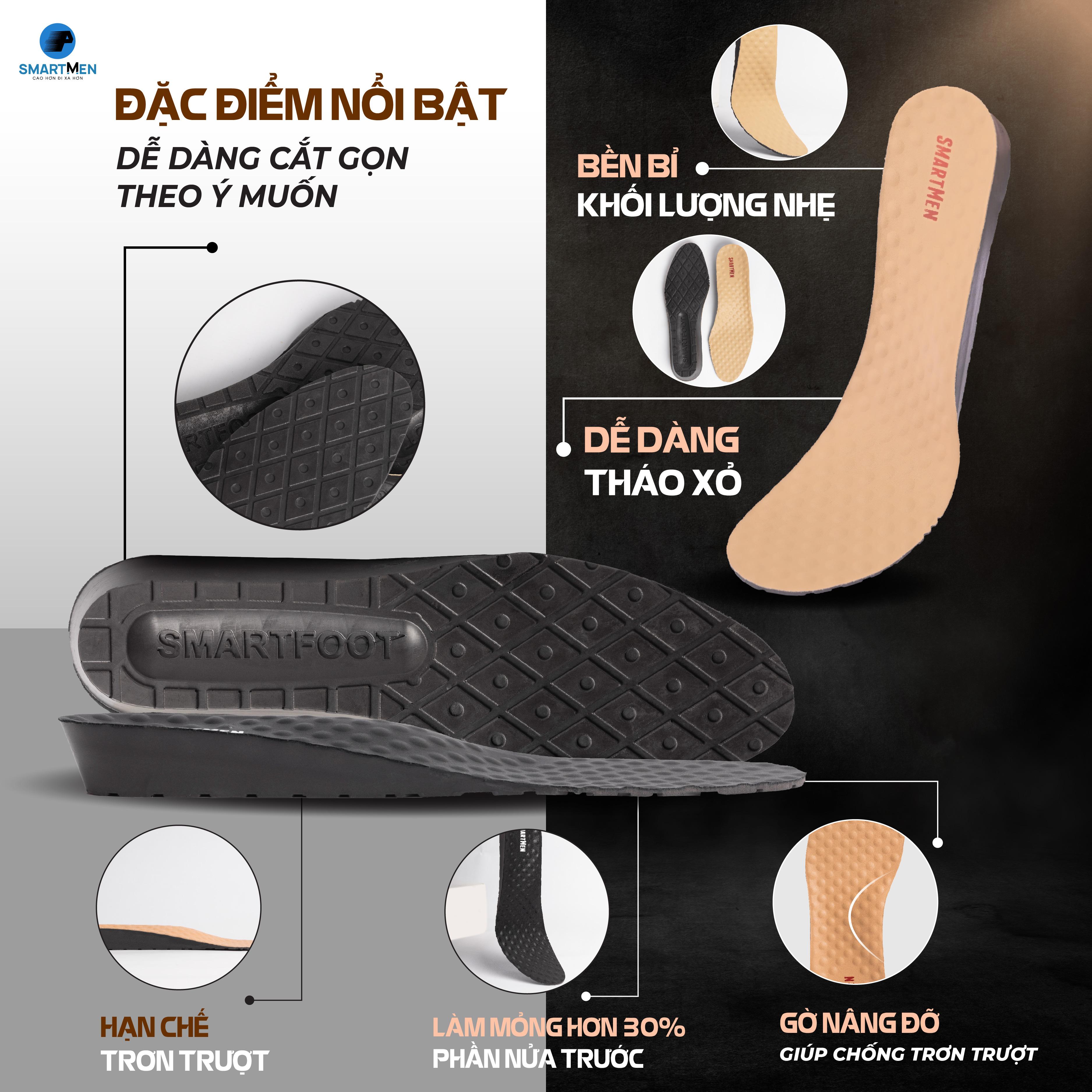 Mô tả Giày Sneaker tăng chiều cao thể thao siêu nhẹ FLEX-01 Đen - 7