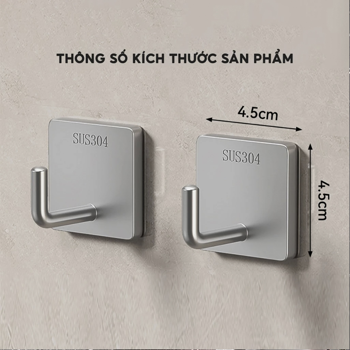 COMBO 20 Móc dán tường dính chịu lực inox 304 Handobox Móc dính tường ...