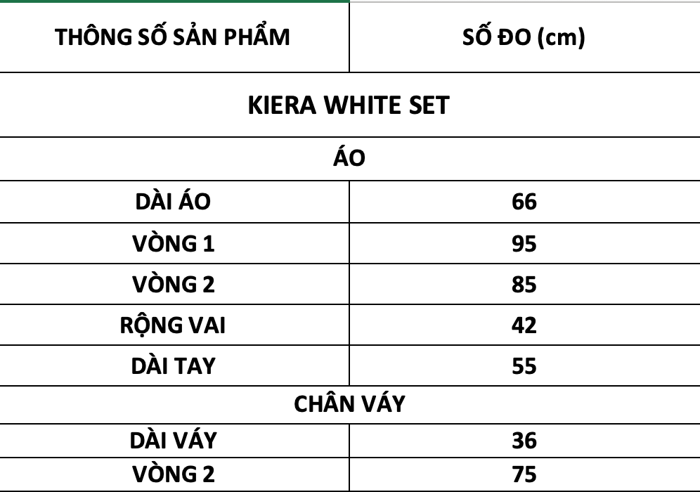 Mô tả TUBYCATU | Áo và chân váy ren trắng Kiera white - 1