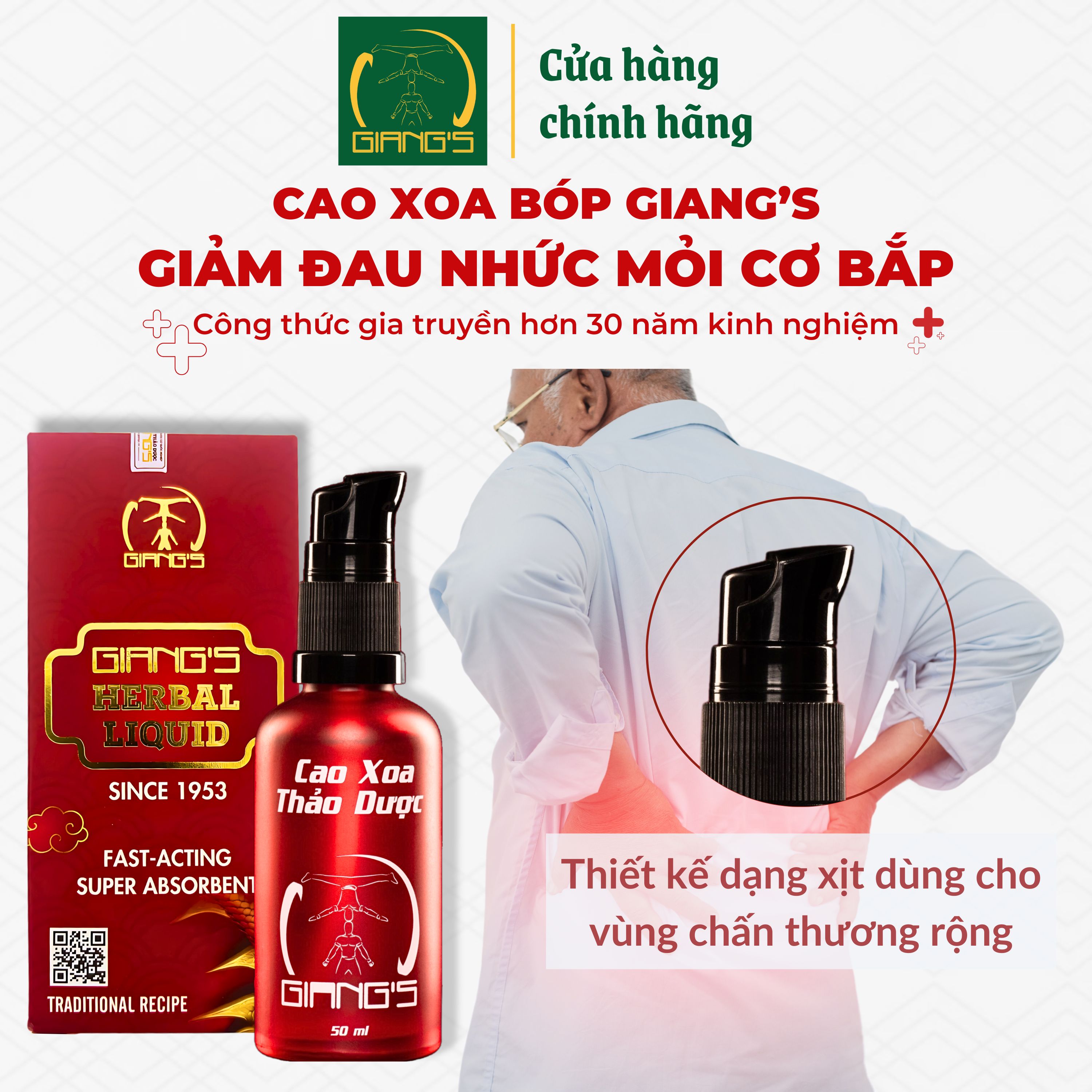 Mô tả Cao Xoa Bóp Thảo Dược Giang's 50ml (Mua 3 Tặng 1 Chai 50ml) - Hỗ trợ cải thiện các vấn đề về cơ xương khớp - 4