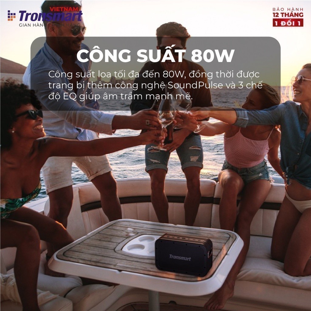 Mô tả Loa Bluetooth Tronsmart Force Max | Công suất 80W | Công nghệ SoundPulse | Chơi nhạc đến 13H | Bảo Hành 12 tháng - 4