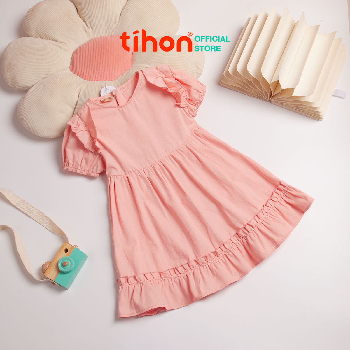 Váy bé gái Tihon chất liệu thô cao cấp