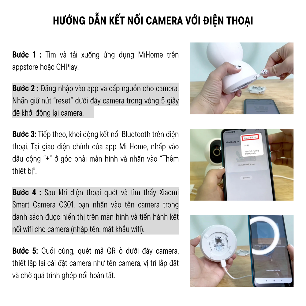 Mô tả Camera Trong Nhà, Ngoài Trời Xiaomi Smart C301 / C400 / C500 Pro /  AW200 / AW300 / CW300 - Phiên Bản Quốc Tế - 3