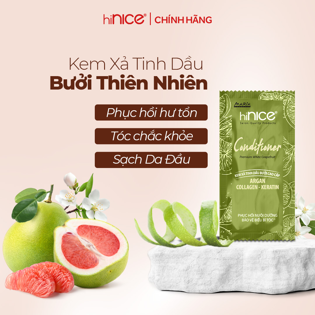 Mô tả Dây Dầu Gội Tinh Dầu Bưởi Thiên Nhiên hiNICE Grapefruit Shampoo Hỗ Trợ Giảm Rụng Tóc - 2