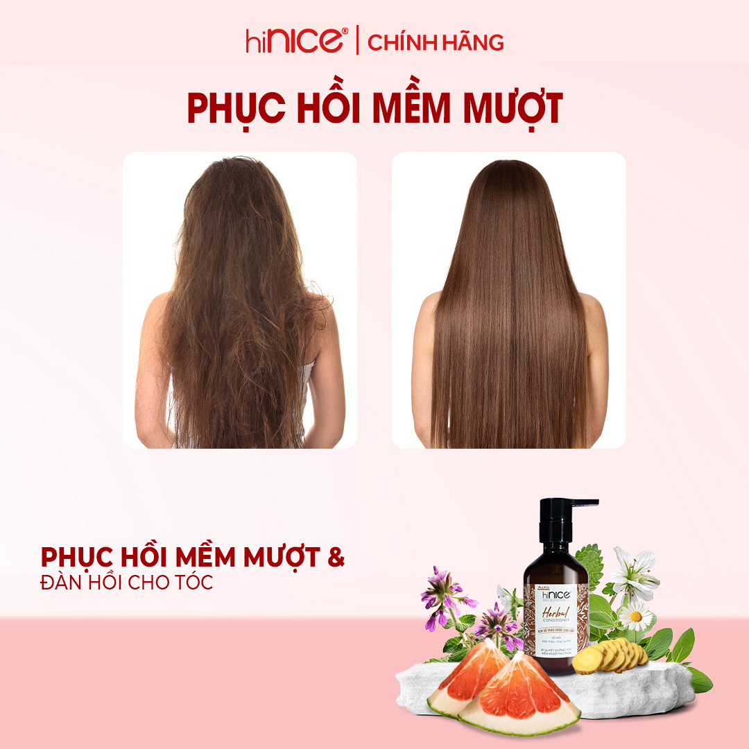 Mô tả Kem Xả Tinh Dầu Thảo Dược Thiên Nhiên hiNICE Herbal Conditioner Hỗ Trợ Phục Hồi Tóc, Giảm Rụng Tóc - 1