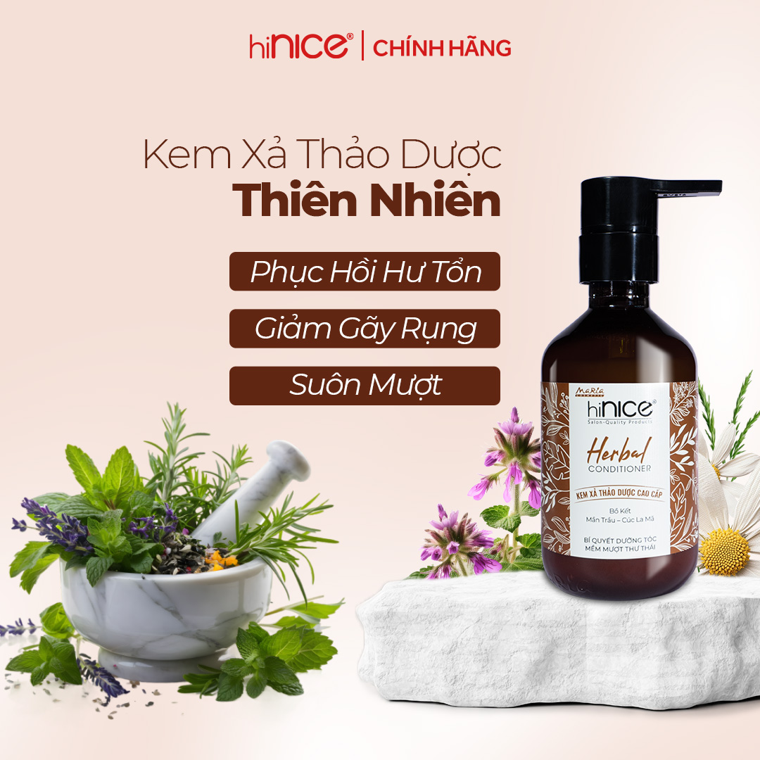 Mô tả Kem Xả Tinh Dầu Thảo Dược Thiên Nhiên hiNICE Herbal Conditioner Hỗ Trợ Phục Hồi Tóc, Giảm Rụng Tóc - 2