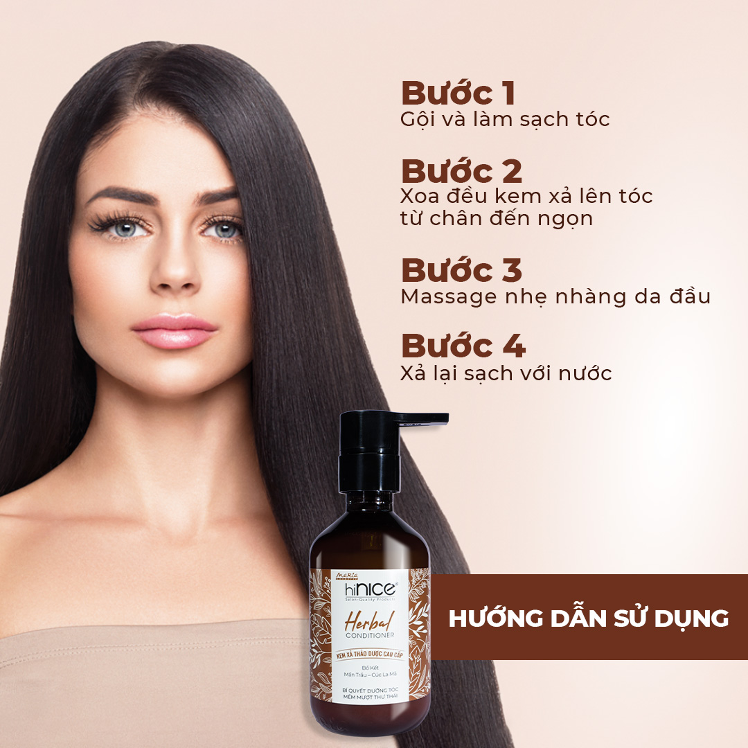 Mô tả Kem Xả Tinh Dầu Thảo Dược Thiên Nhiên hiNICE Herbal Conditioner Hỗ Trợ Phục Hồi Tóc, Giảm Rụng Tóc - 5