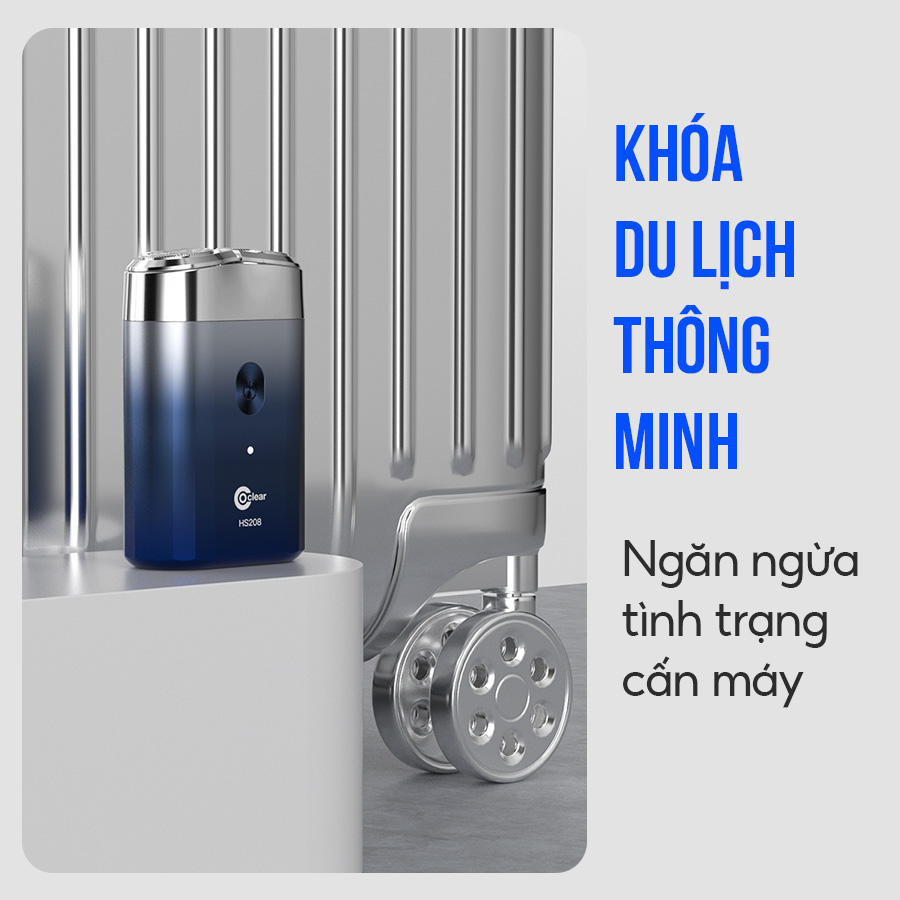 Mô tả máy cạo râu điện coclear HS208, Lưới dao kép 3D, sạc qua type-C, cạo ướt hay khô điều được, bảo hành 1 năm, sạc nhanh - 10