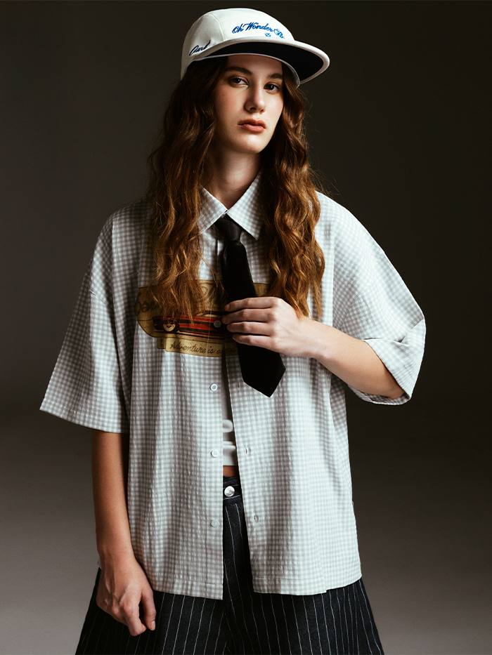 Mô tả Áo Sơ Mi Tay Ngắn Oh Wonder Studio Drift Club Checkered - 2