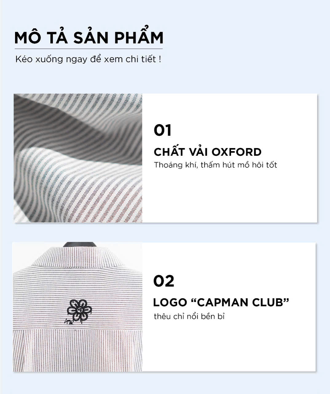 Áo sơ mi nam form rộng CAPMAN CLUB