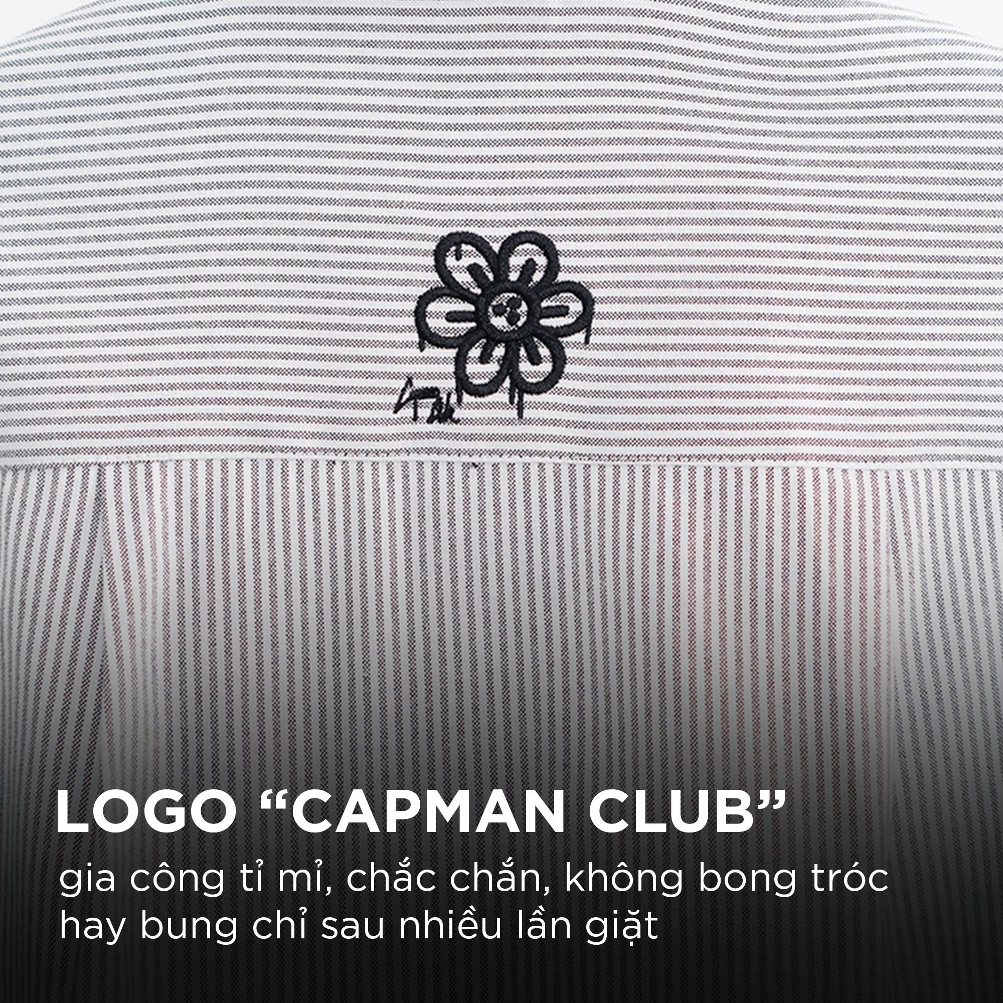 Mô tả Áo sơ mi nam mùa hè sọc oxford VERTICAL ngắn tay CAPMAN CLUB, phom rộng trẻ trung thoải mái - 2