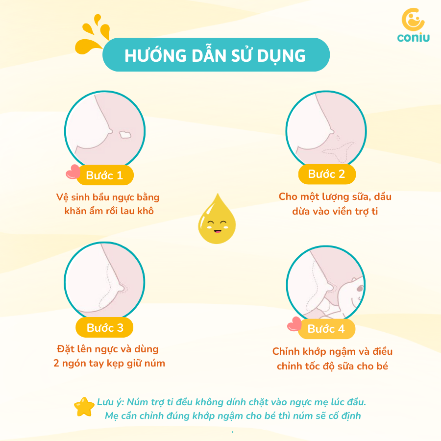 Núm Trợ Ti Coniu, Trợ Ty Silicone Siêu Mềm Mại Giúp Mẹ Cho Bé Bú Dễ ...