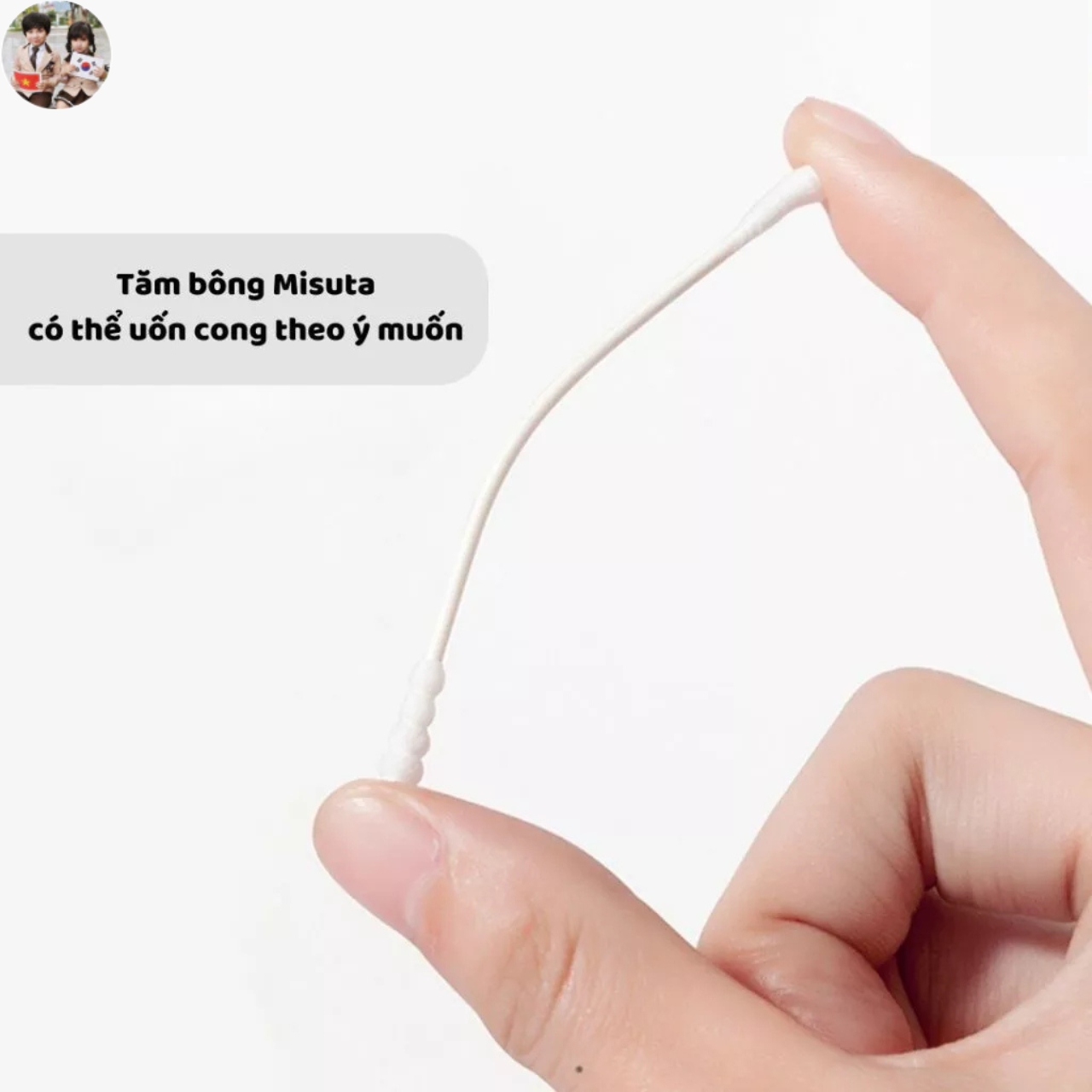 Mô tả Tăm Bông Cho Bé Sơ Sinh MISUTA, Tăm Bông Ngoáy Tai Hộp 400c Chất Liệu Tự Nhiên An Toàn Cho Bé - 2