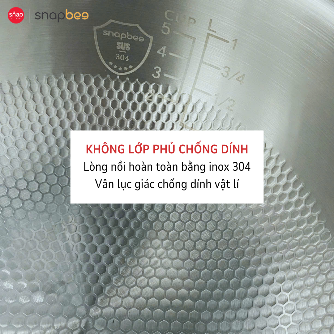 Mô tả Nồi Cơm Lòng Inox Vân Lục Giác Snapbee RC3000 Pro_Đa Năng_Cho Người Ăn Kiêng_Tiểu Đường [Snap Kitchen] - 3