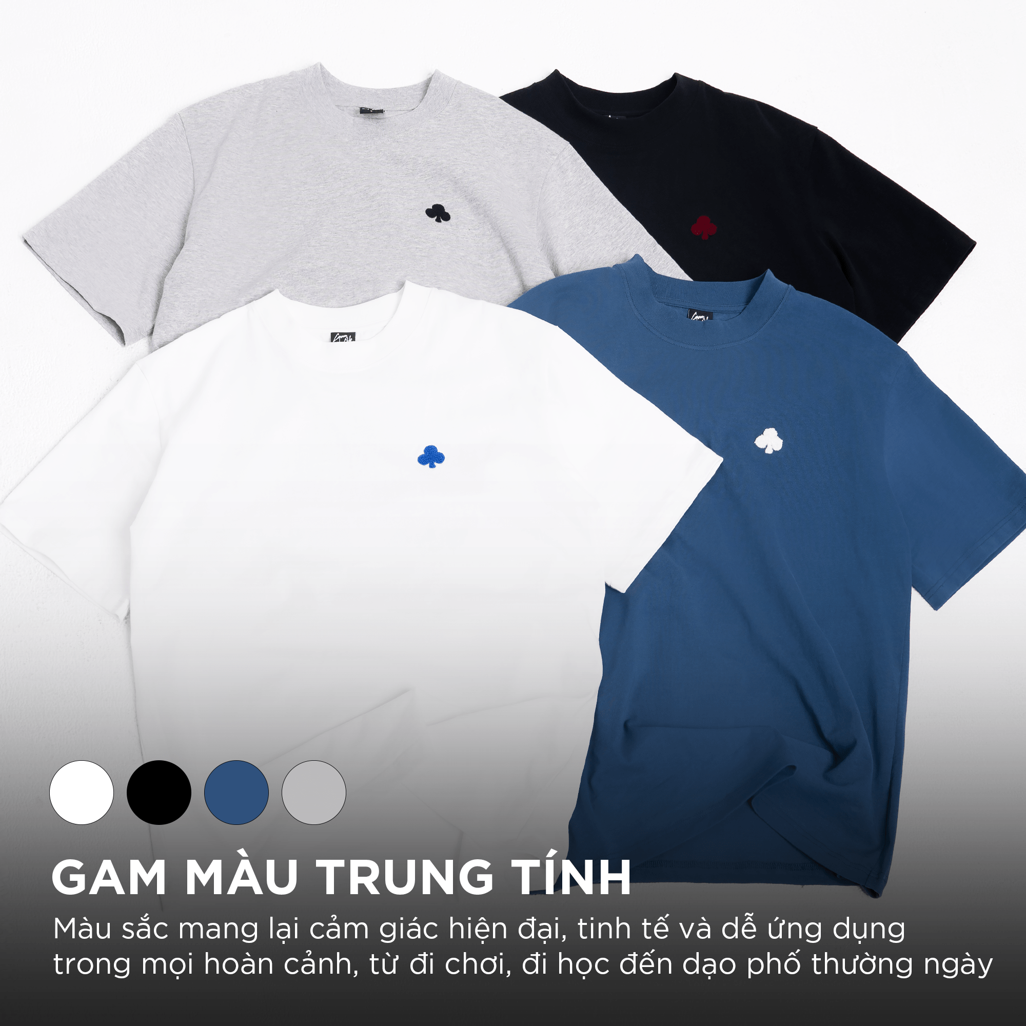 Mô tả Áo thun nam phom rộng PERIN thêu xù CAPMAN CLUB, áo phông local brand trẻ trung - 3